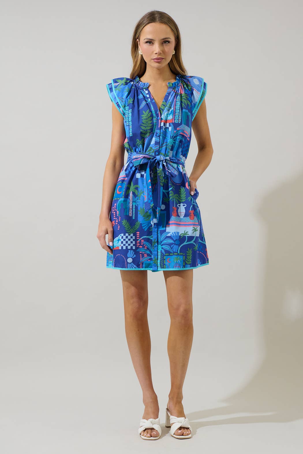 Punta Alta Olera Ruffle Mini Dress
