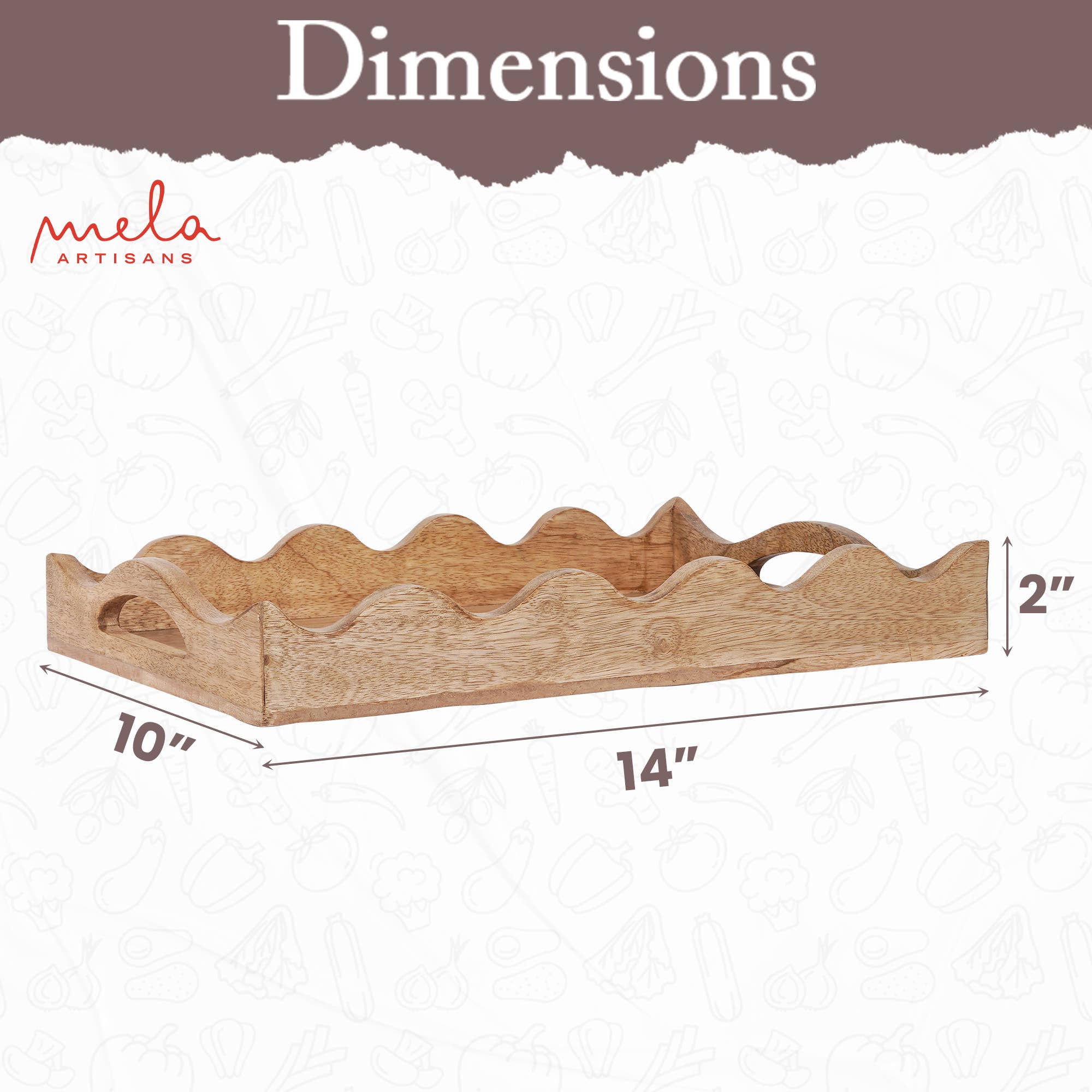 Rectangle Scallop Tray