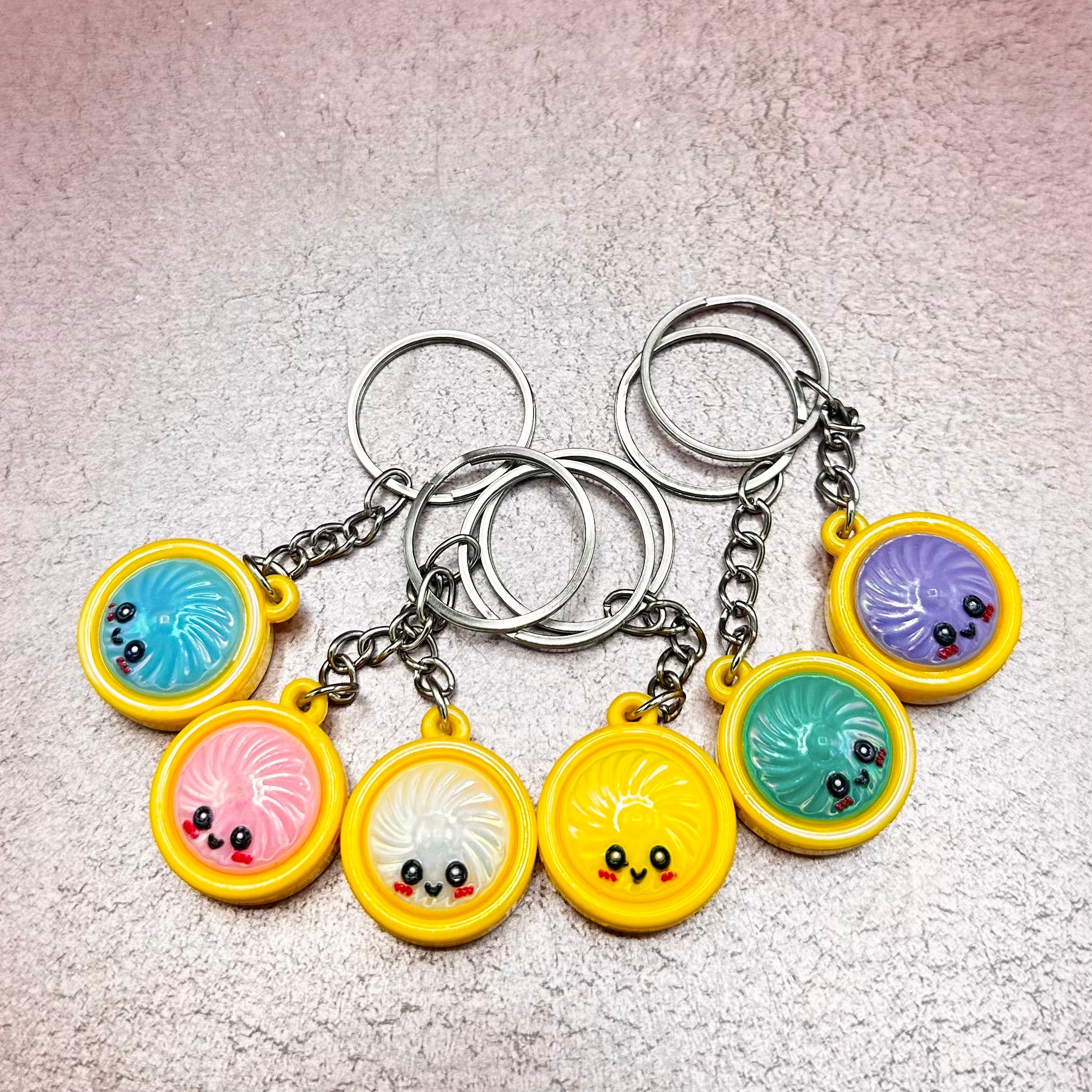 Mini Iridescent Dumpling Keychains