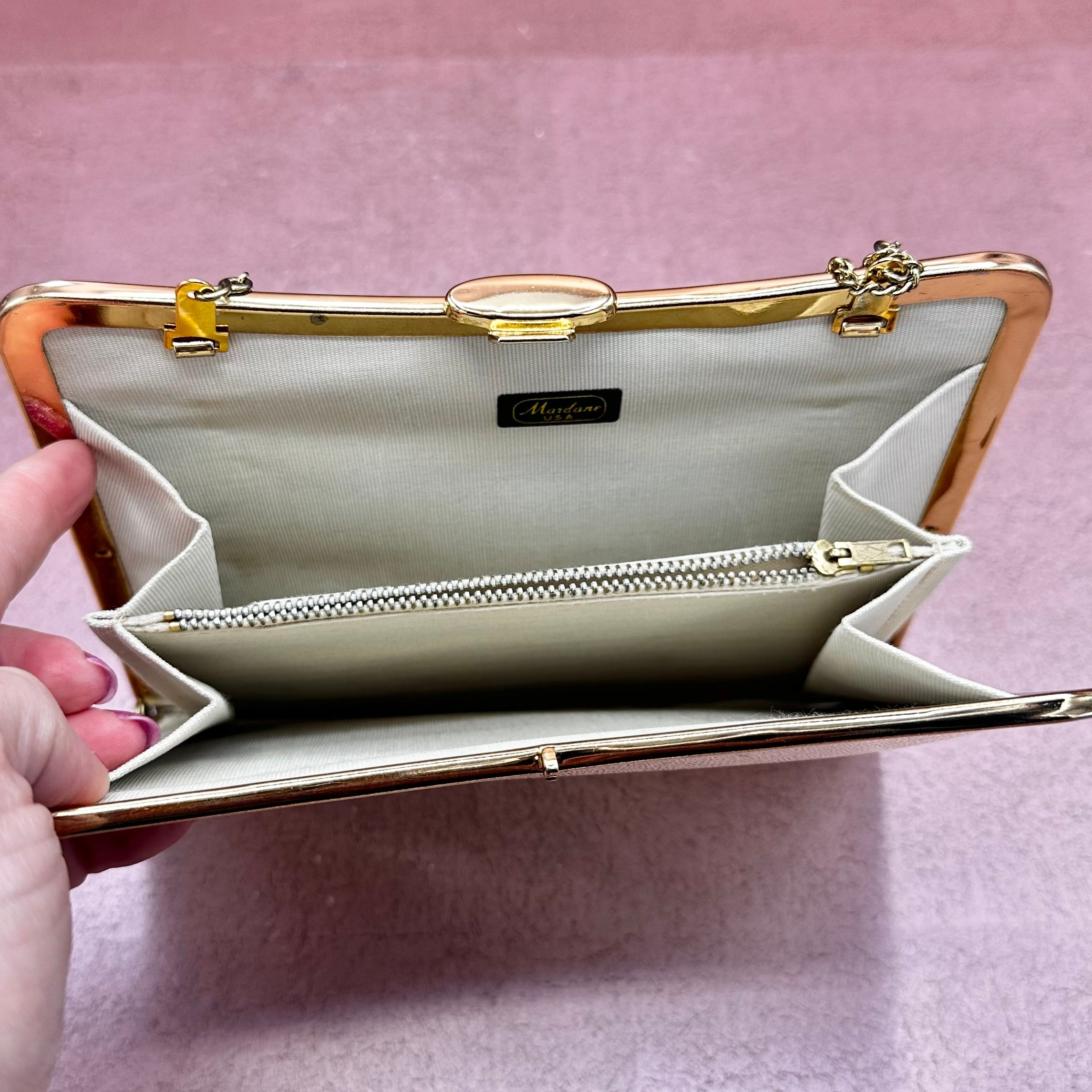 Mardane Vintage Gold Purse w/ Chain