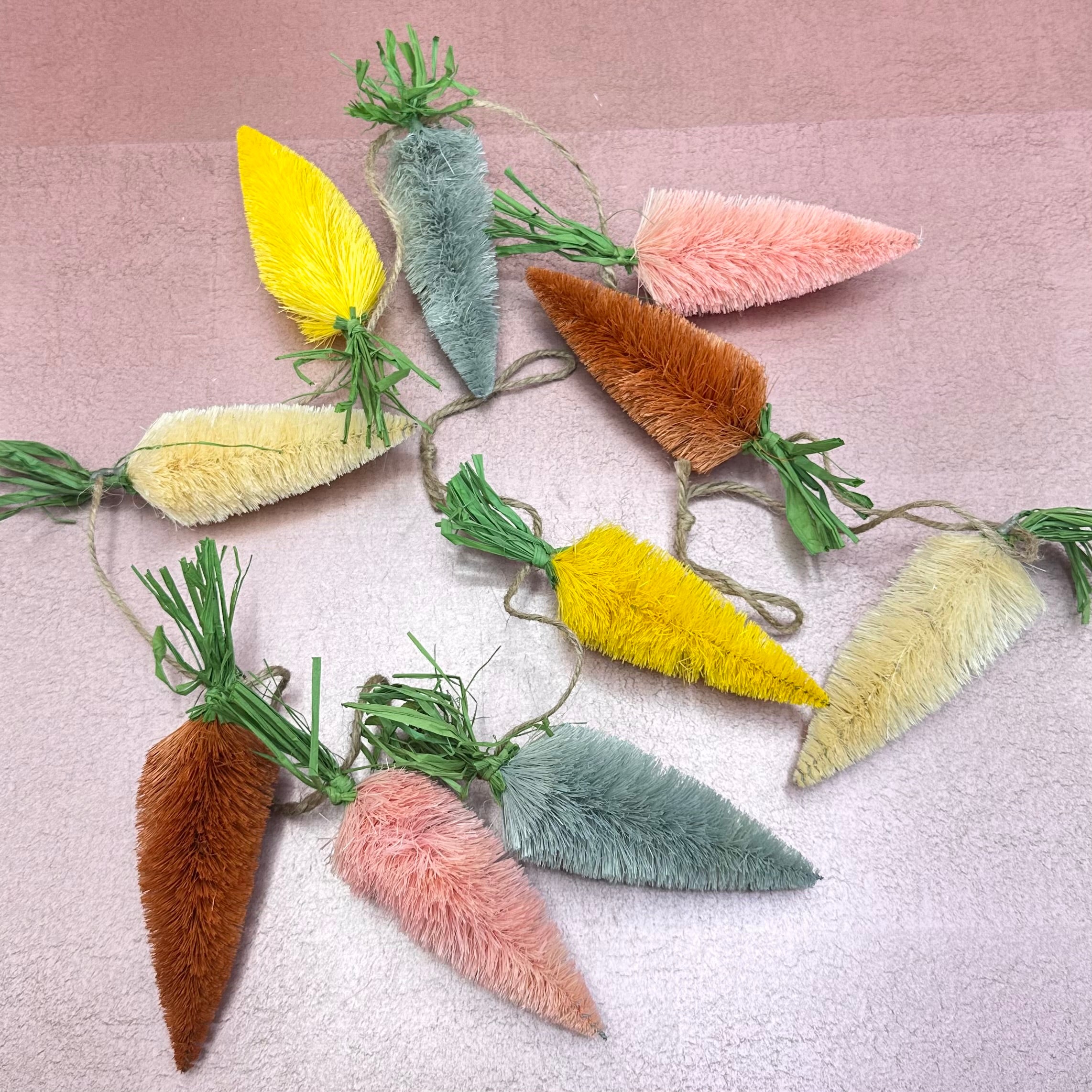 Bottle Brush Carrot Garland