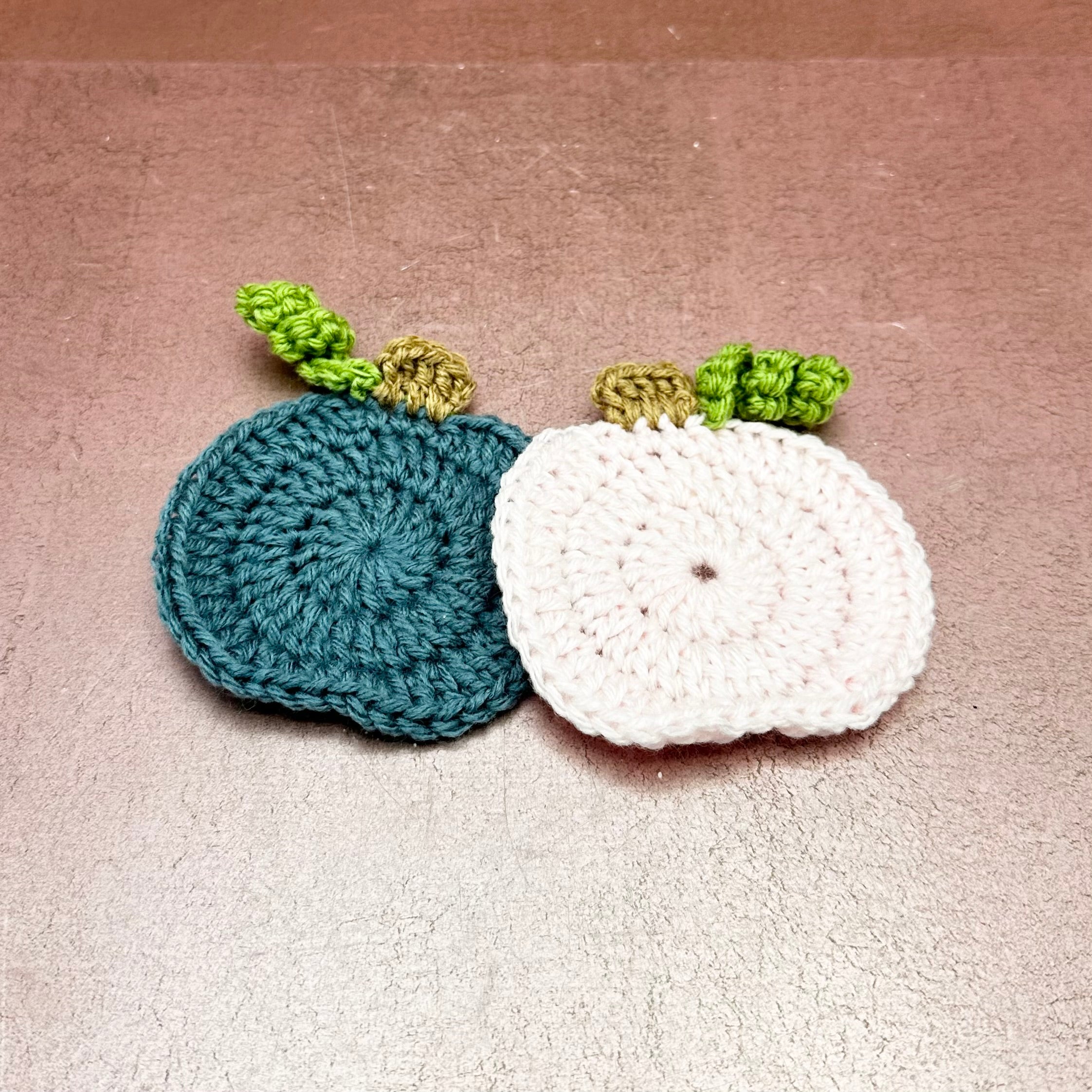 Crochet Pumpkin Coaster Set of 4