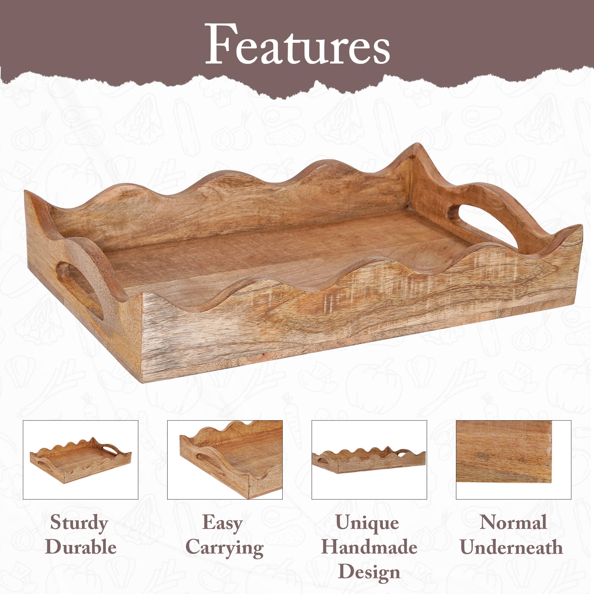 Rectangle Scallop Tray