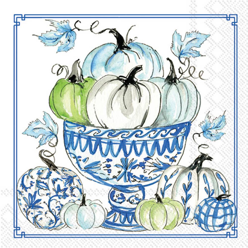 Chinoiserie Pumpkins Paper Cocktail Napkins