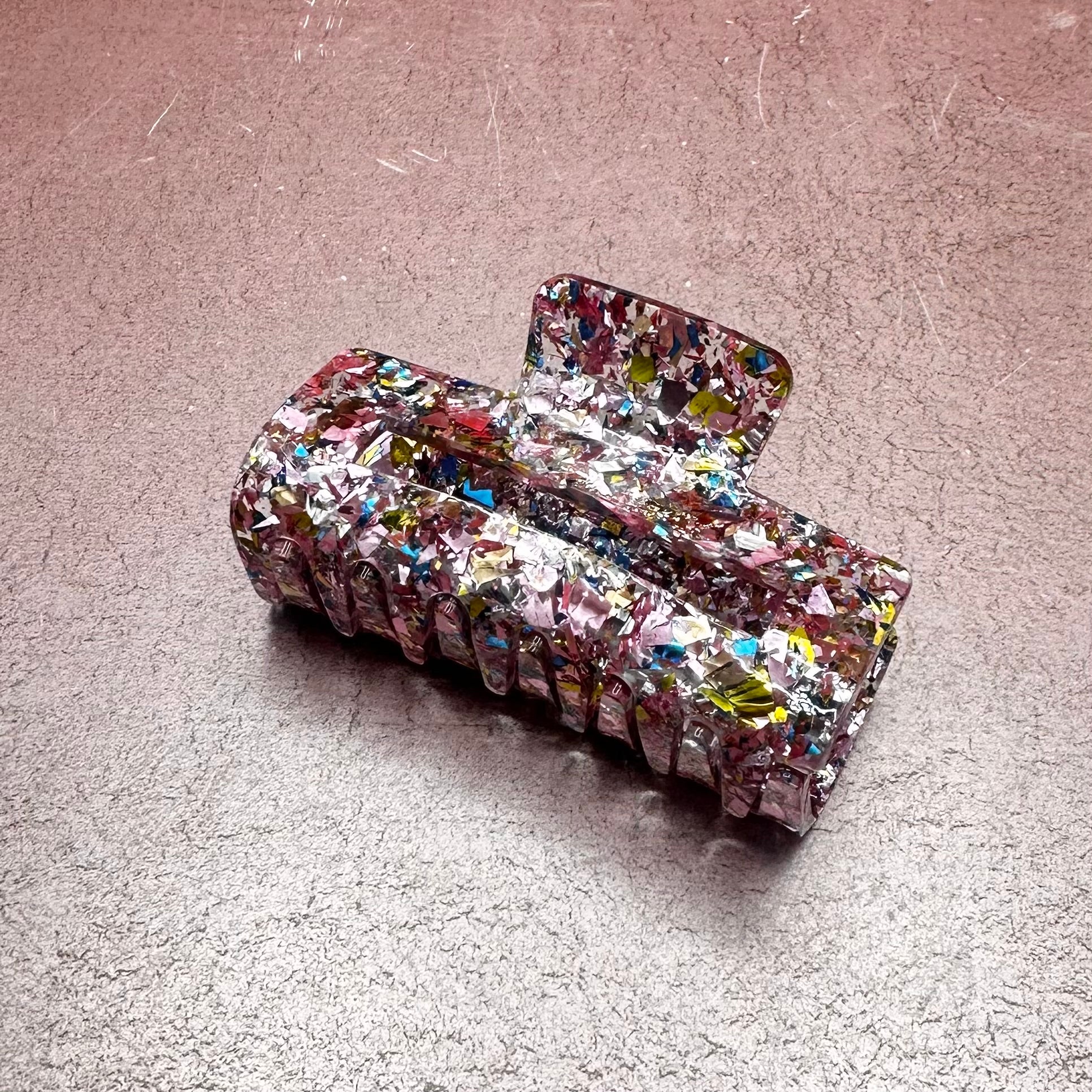 Pink Confetti Claw Clip