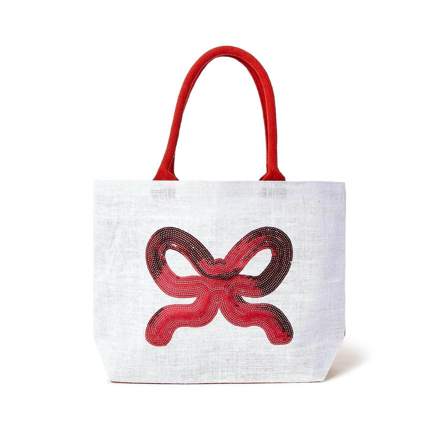 Sequin Bow Tote Bag