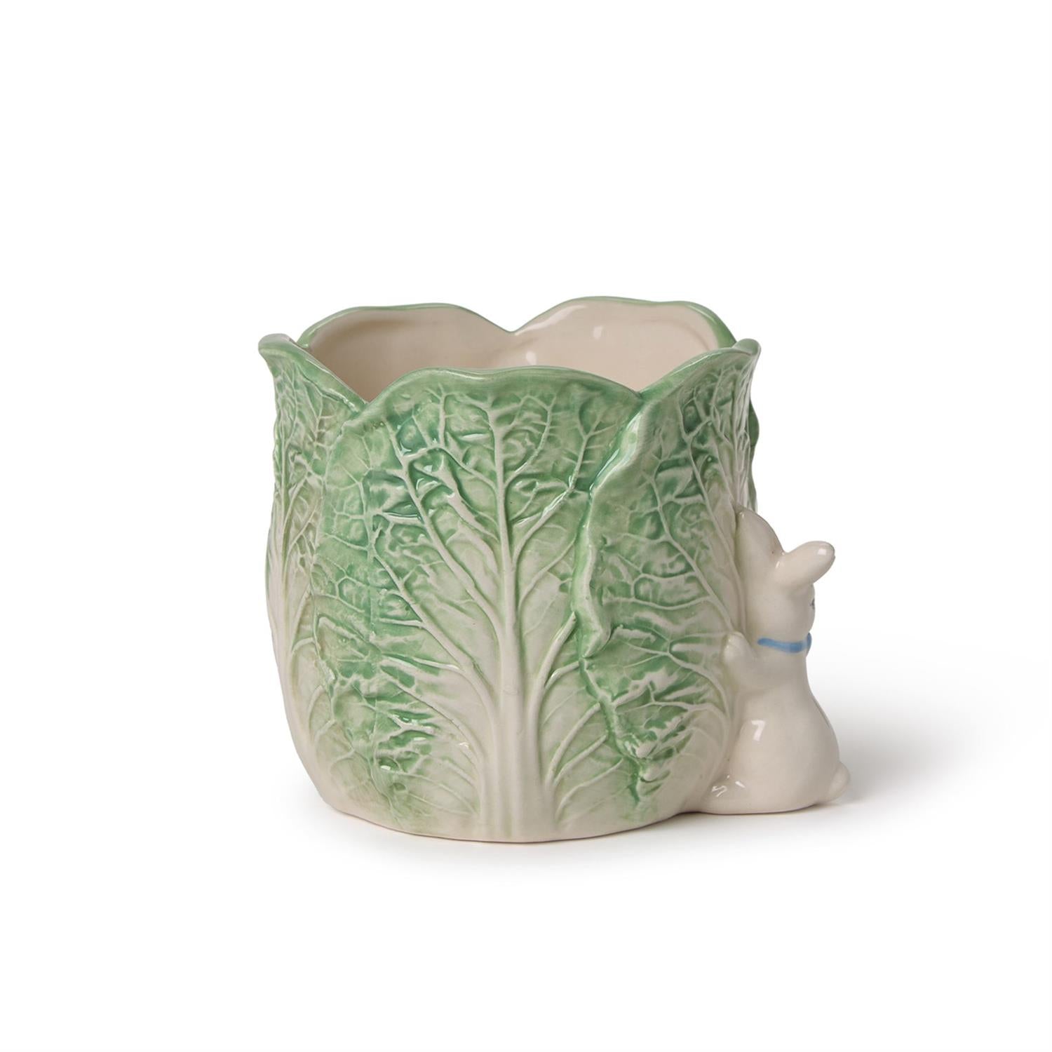 Cabbage and Bunny Cachepot/Planter