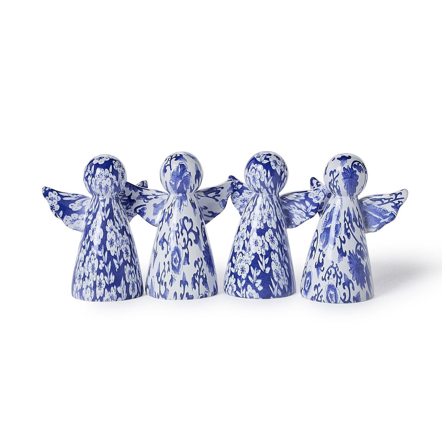 Blue & White Angel Figurine