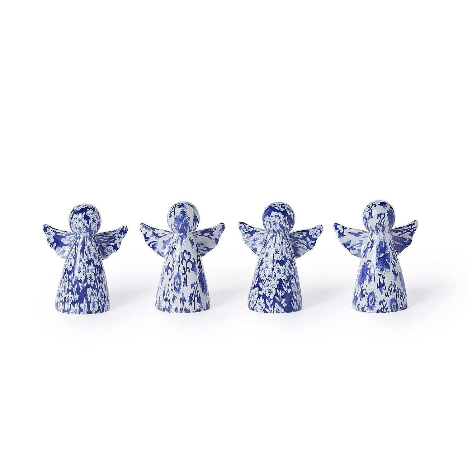 Blue & White Angel Figurine
