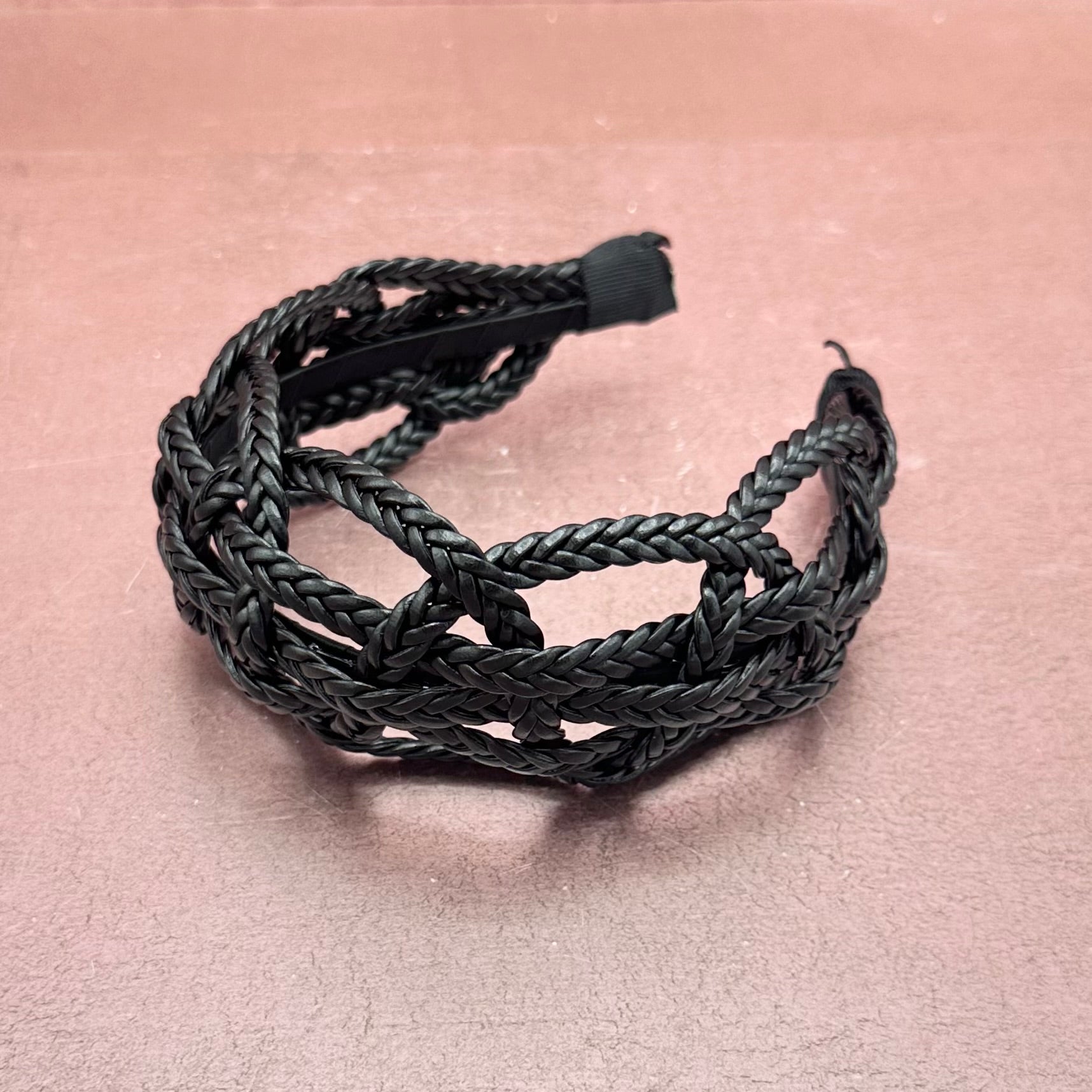 Braided Faux Leather Headband