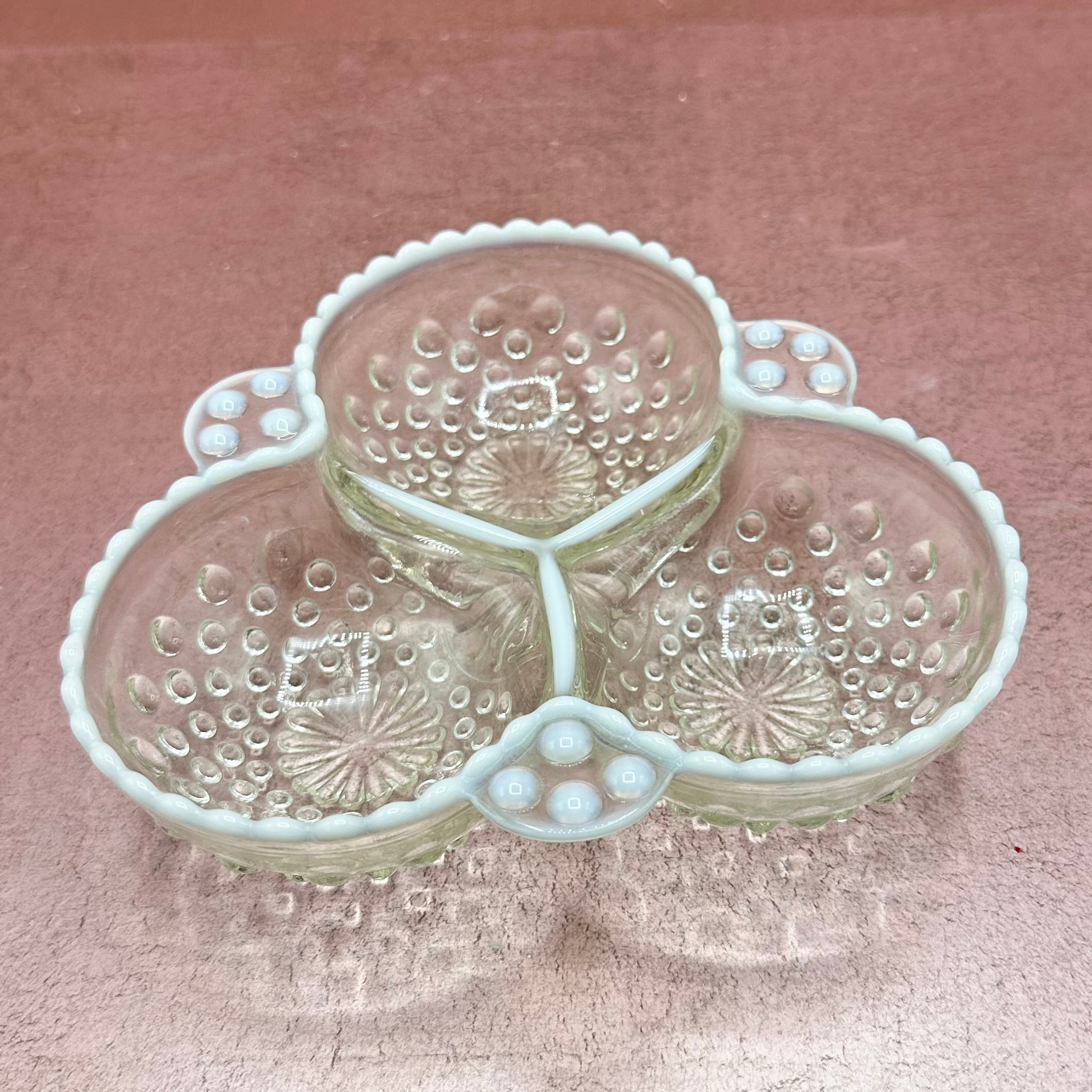 Vintage Moonstone Hobnail Glassware