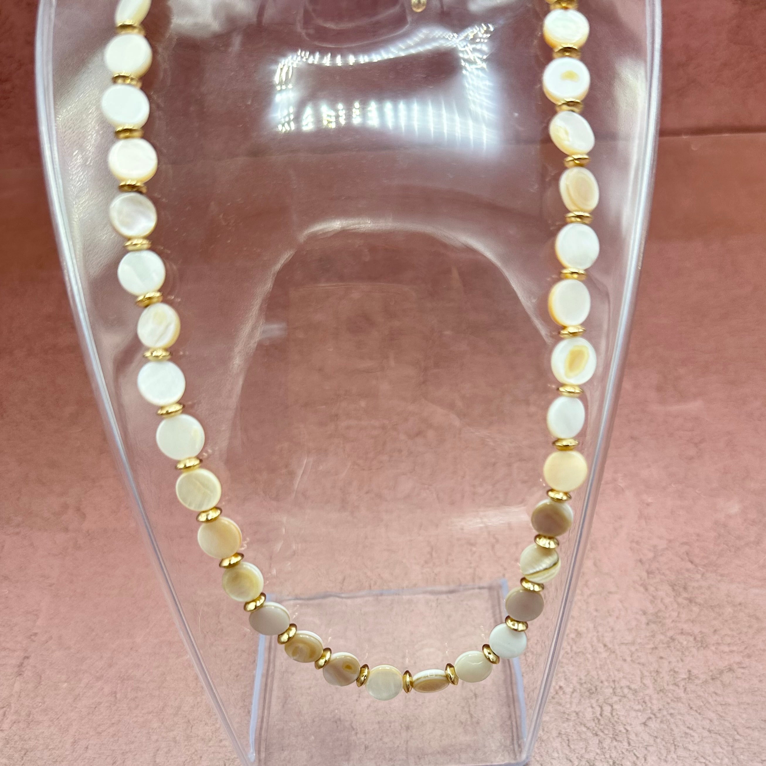 Pearl Disc Necklace