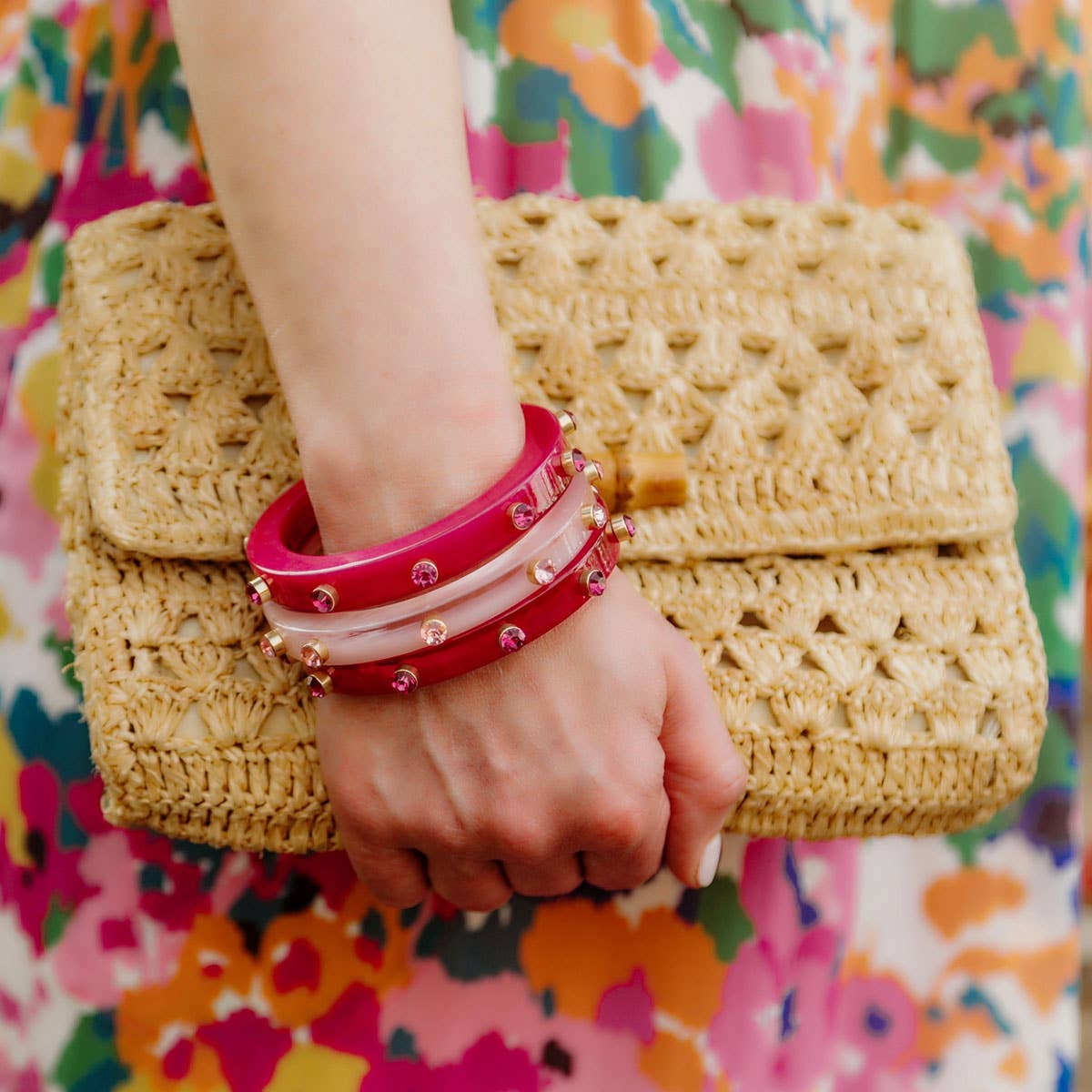 Renee Resin and Rhinestone Bangle