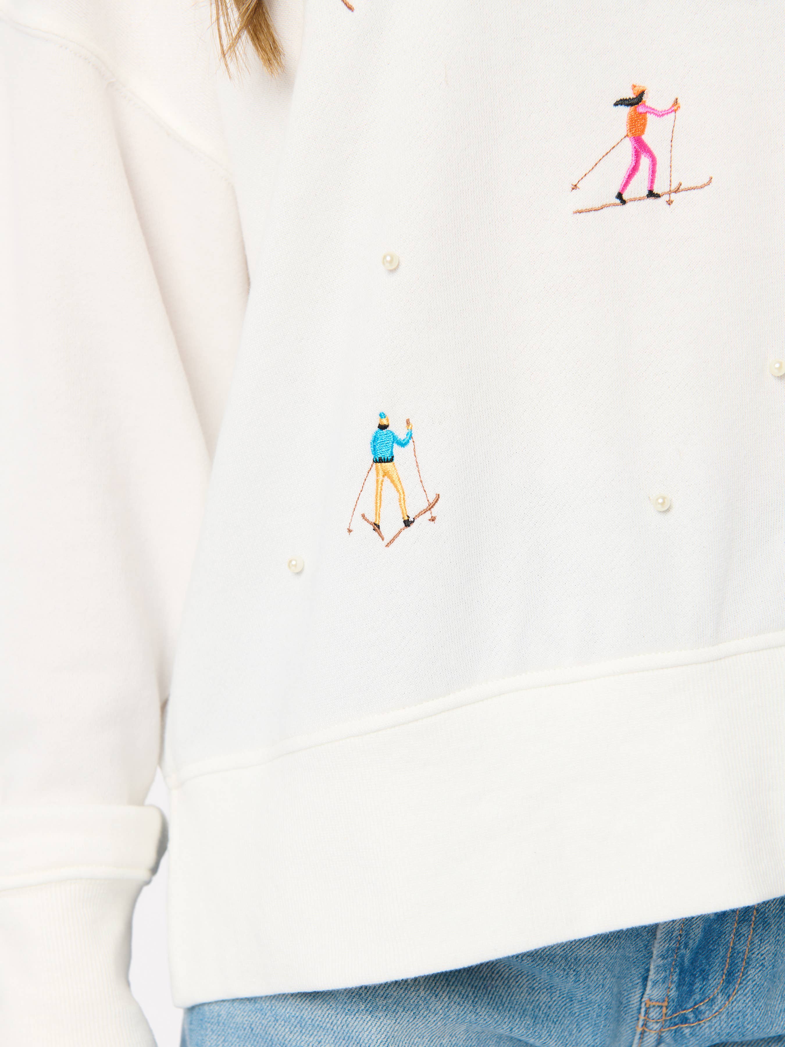 Skiers with Pearls Relaxed Sweatshirt