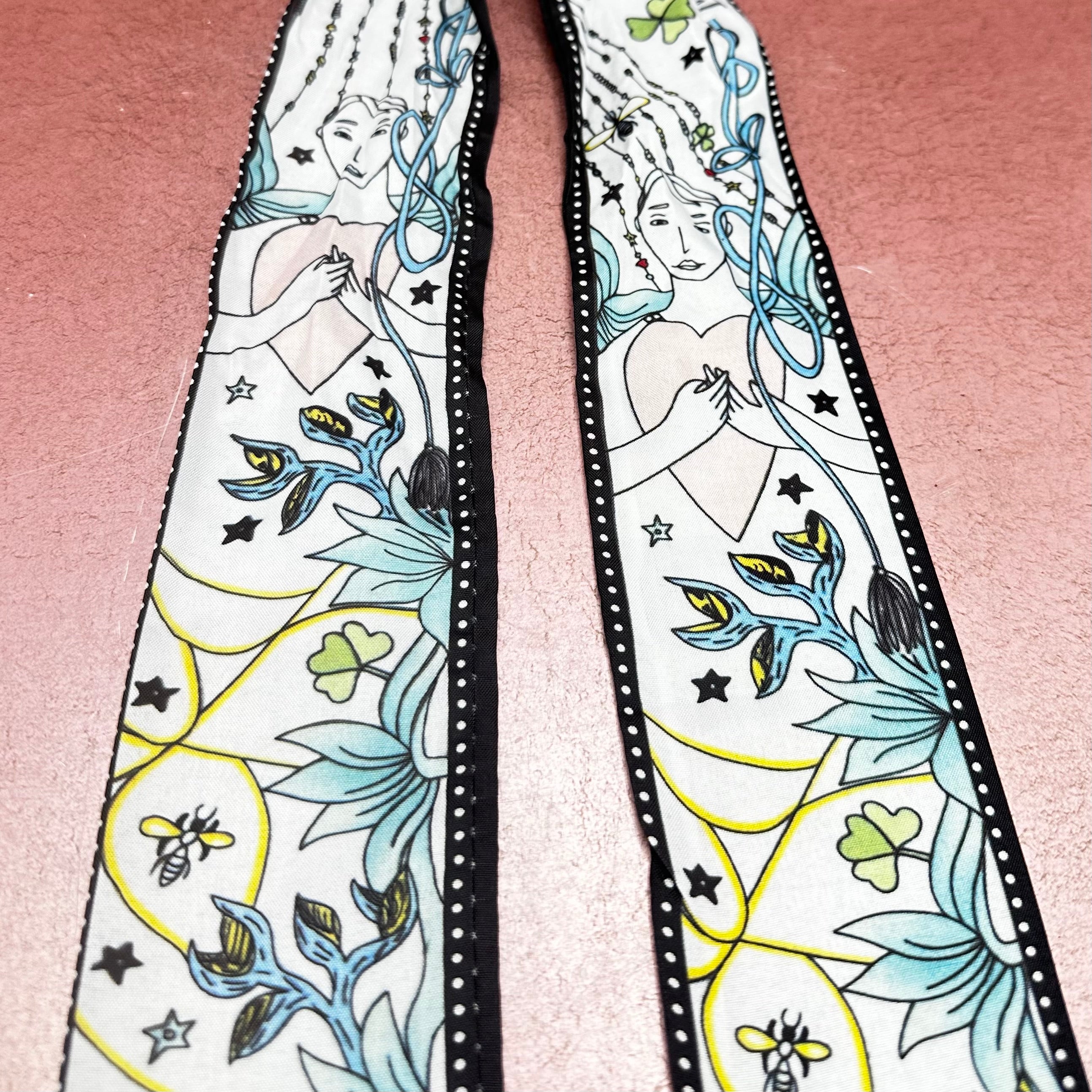 Le Monde Print Twilly Scarf