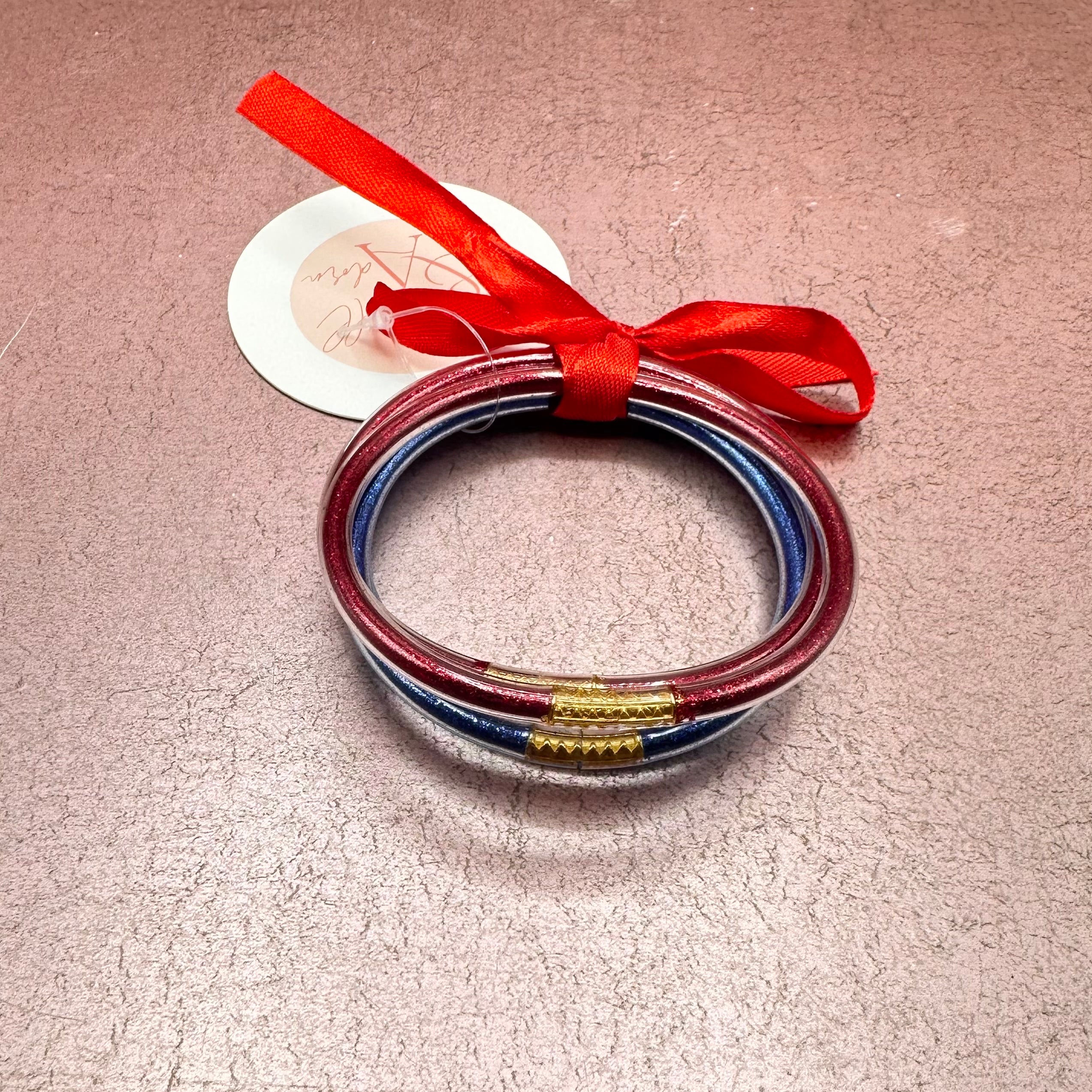 Vinyl Game Day Glitter Stack Bracelet Set