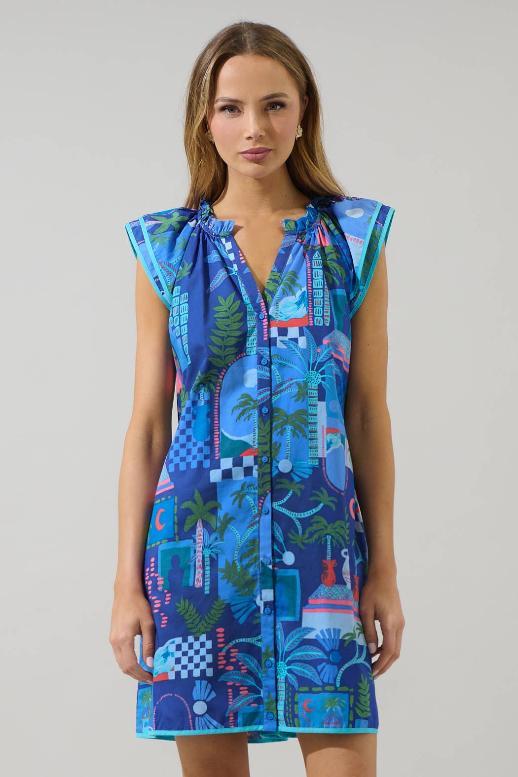 Punta Alta Olera Ruffle Mini Dress