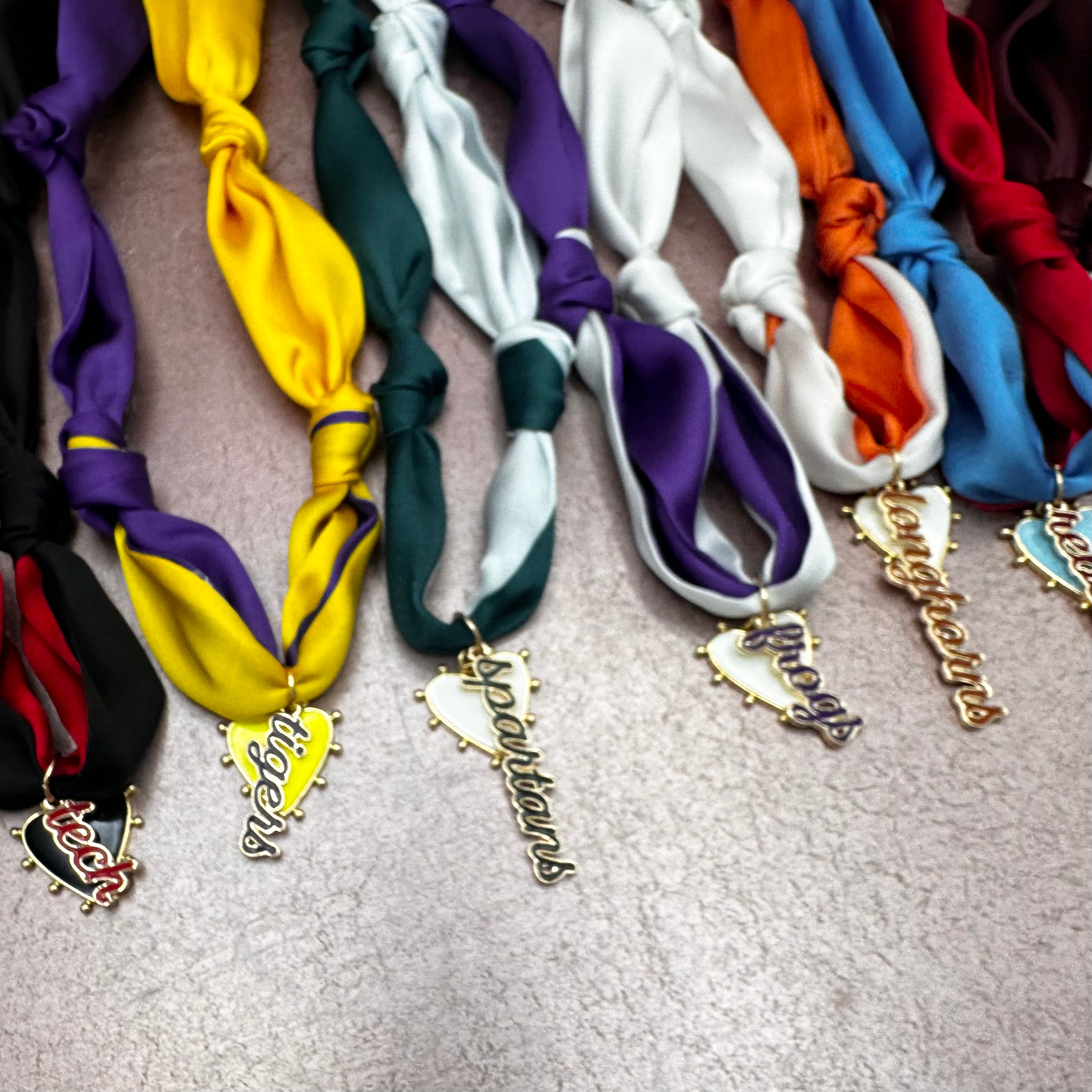 Purple & Yellow Twilly Necklace