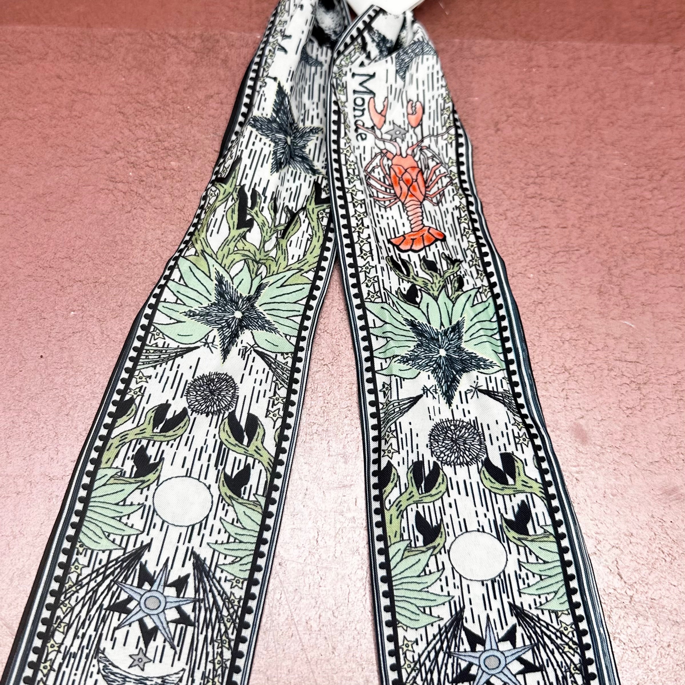 Le Monde Print Twilly Scarf