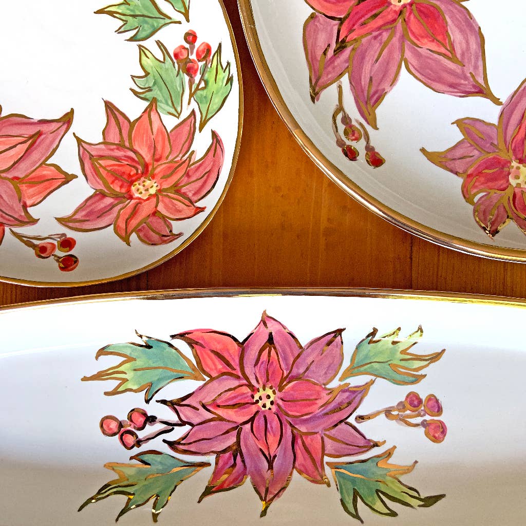 Poinsettia Orleans Tray