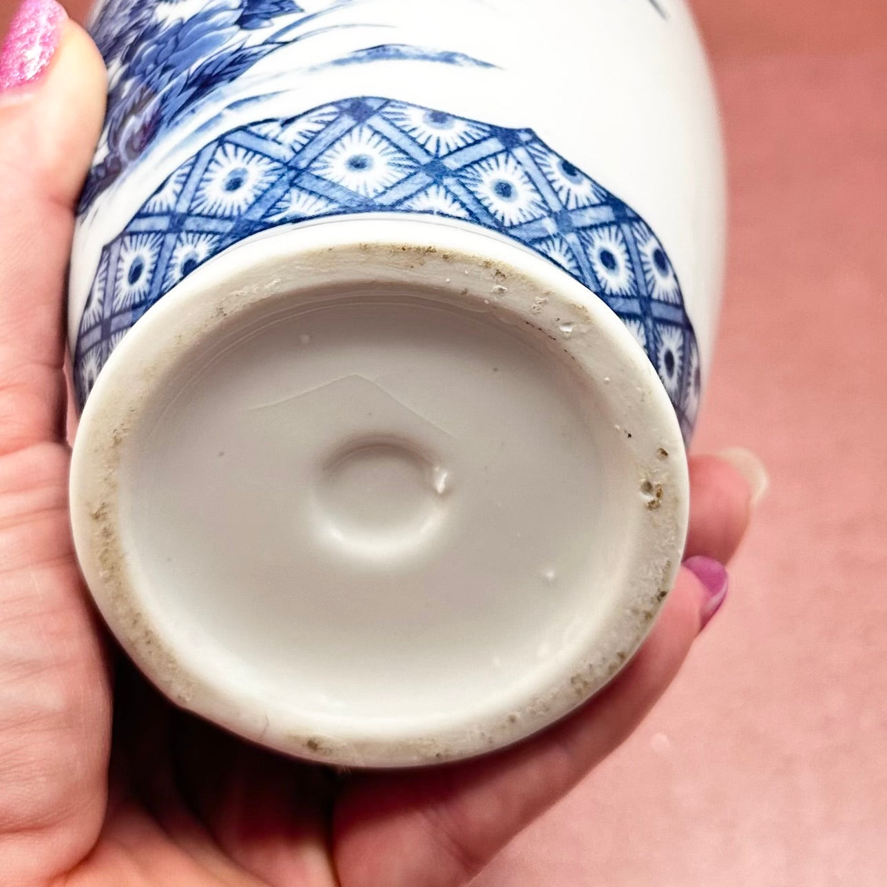 Blue & White Peacock Vase
