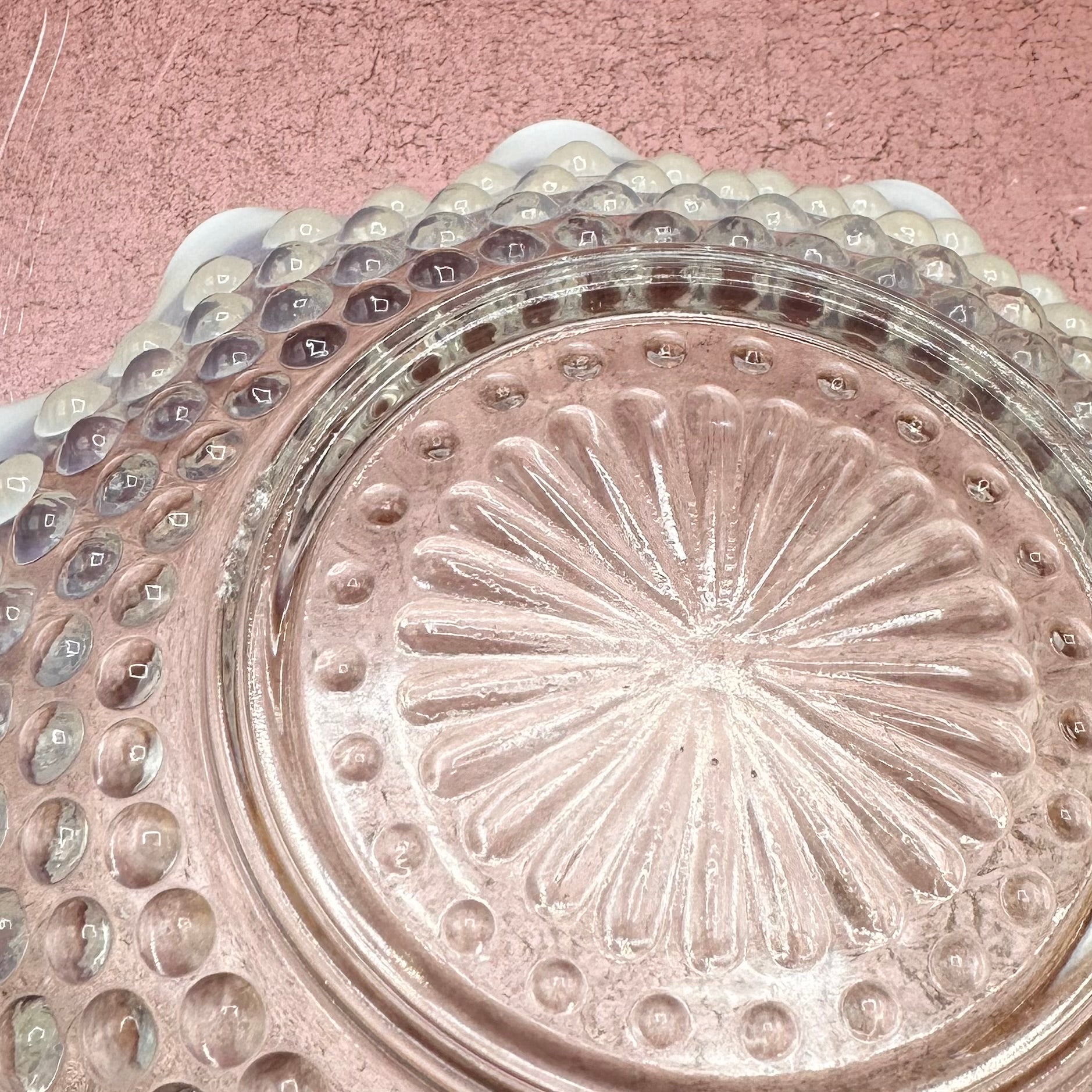 Anchor Hocking Moonstone Ruffle Edge Bowl White & Clear
