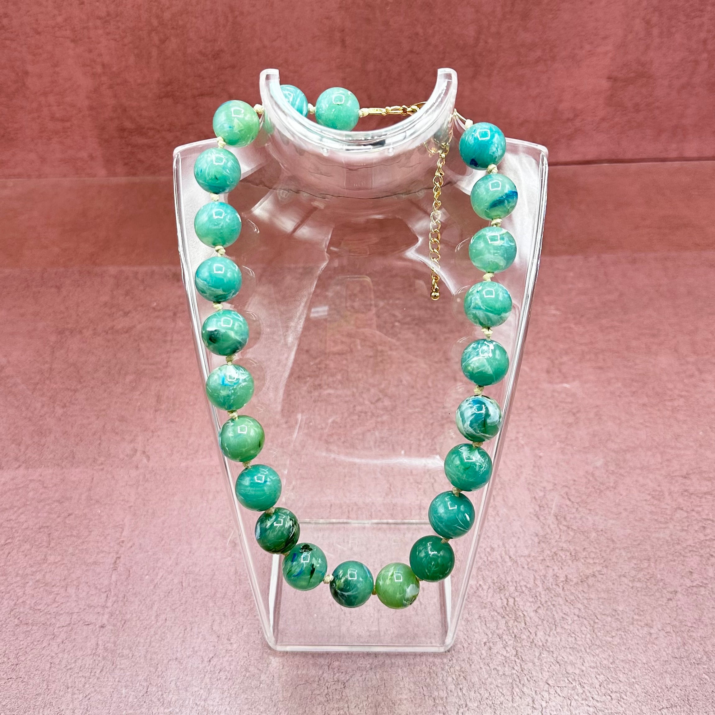 Round Bead & Knot Necklace