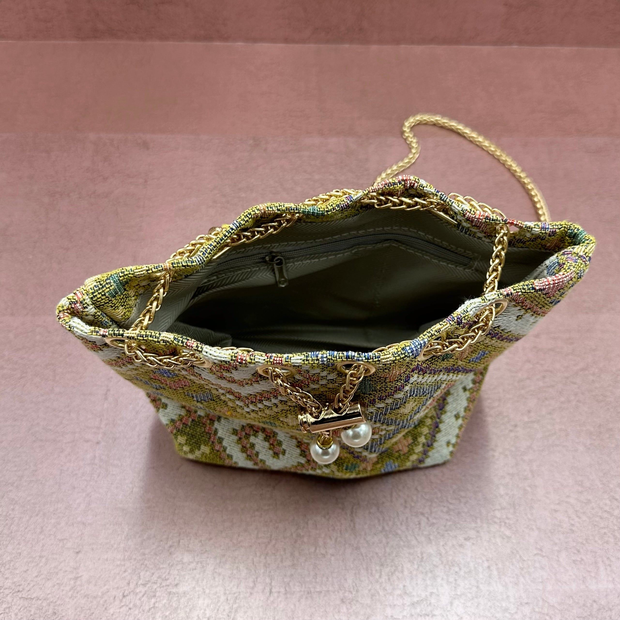 Multicolor Mini Boho Drawstring Handbag