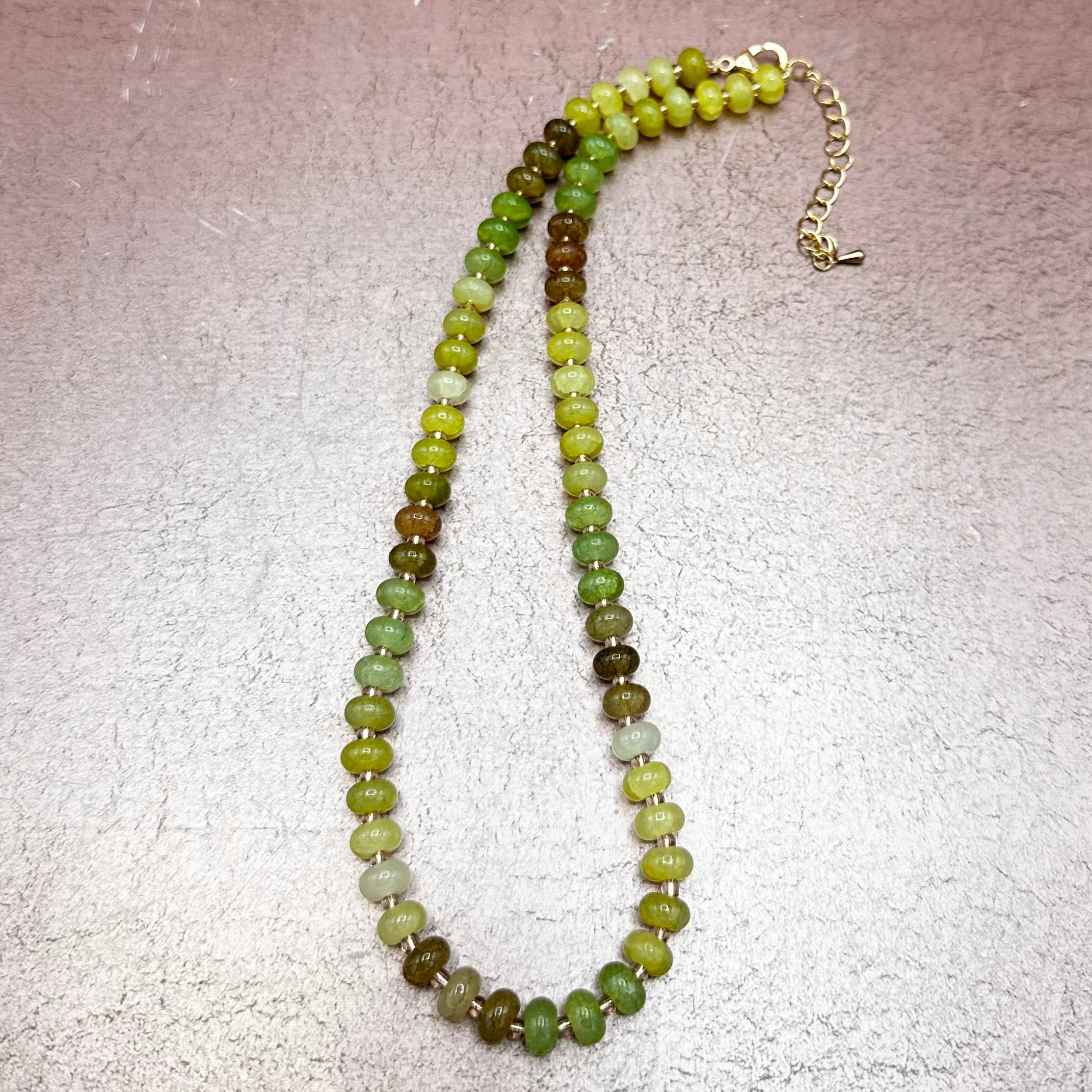 Stone Beaded Multicolored Necklace Boho