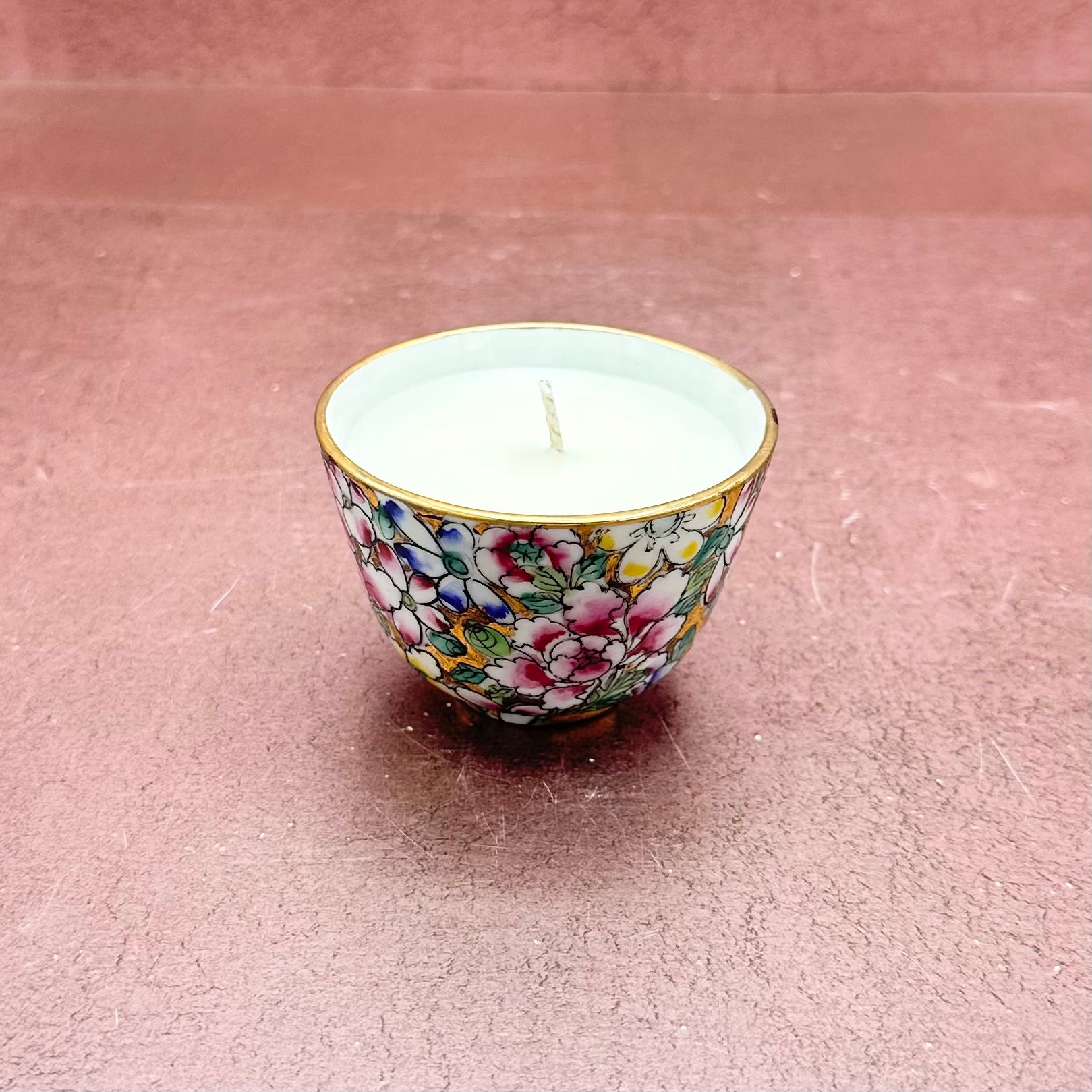 1000 Flowers Sake Cup Candle