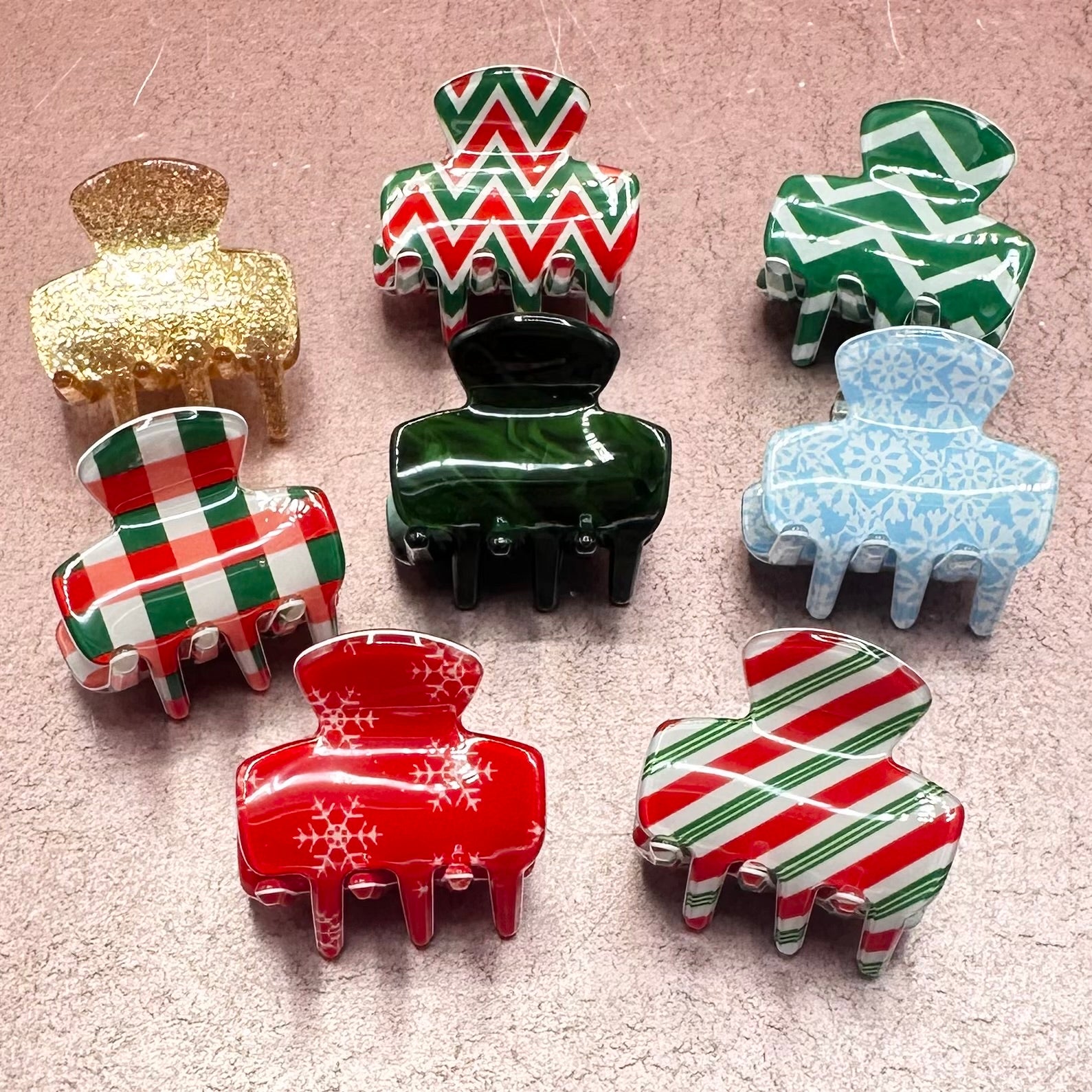 Holiday Mini Claw Clip Set