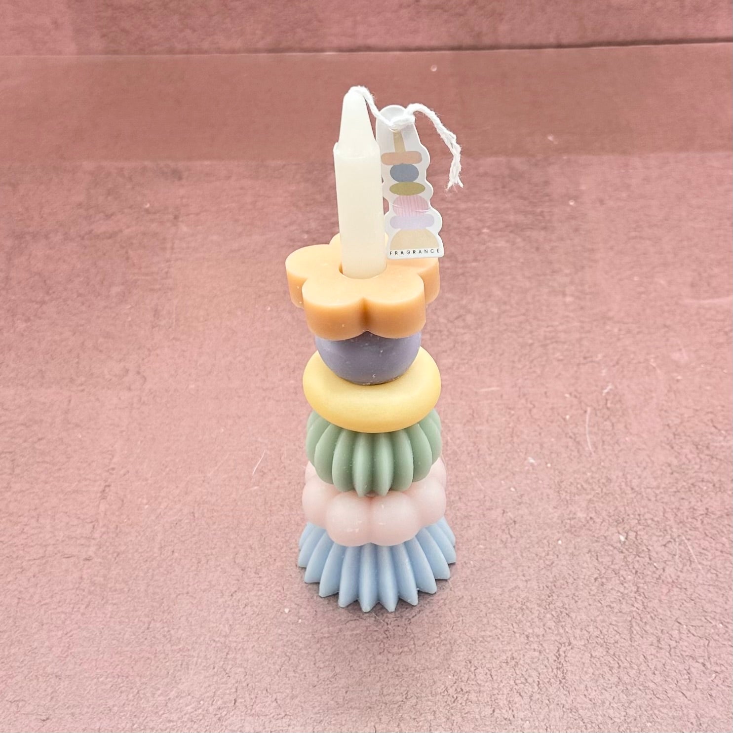 Pastel Flower and Geometric Shaped Candle