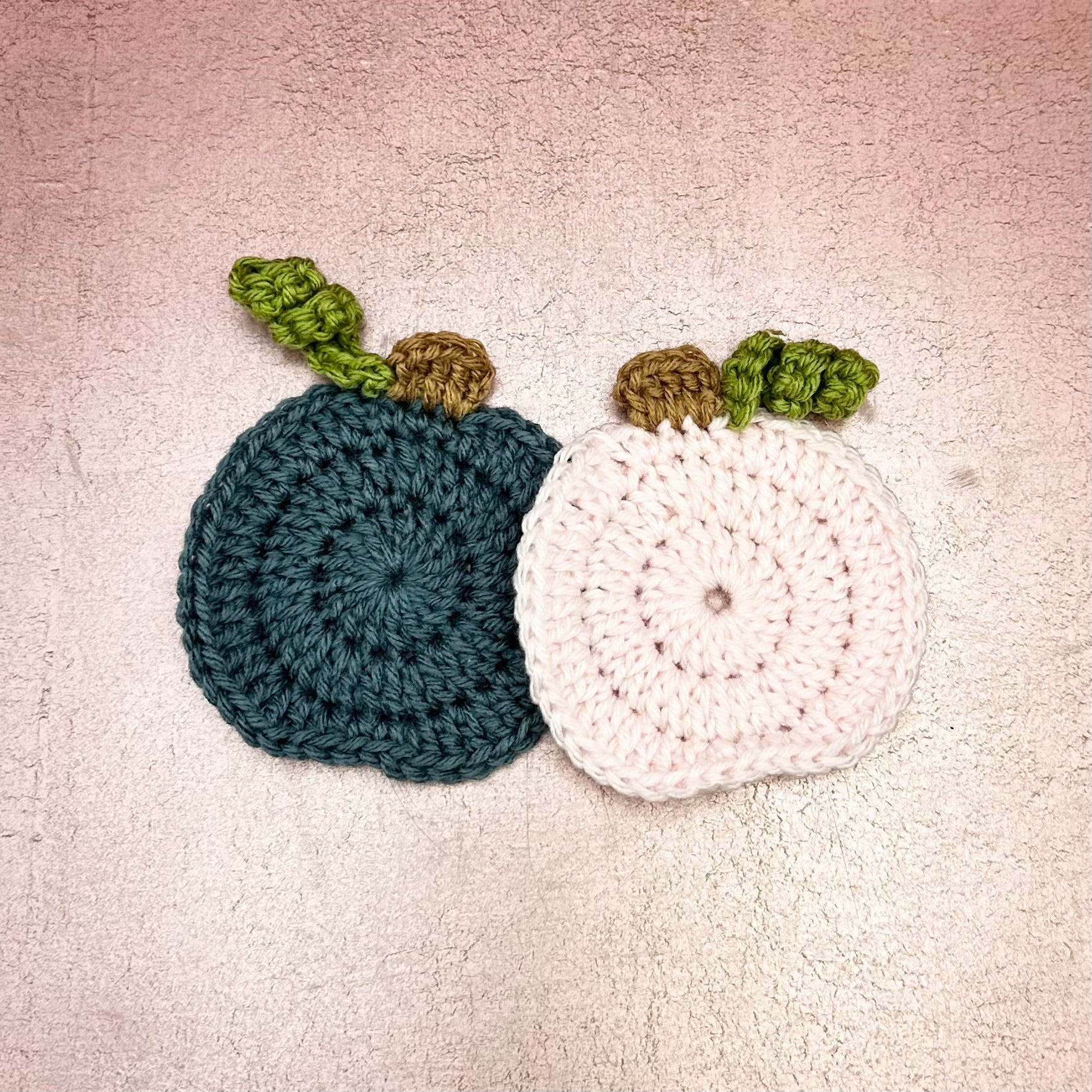 Crochet Pumpkin Coaster Set of 4