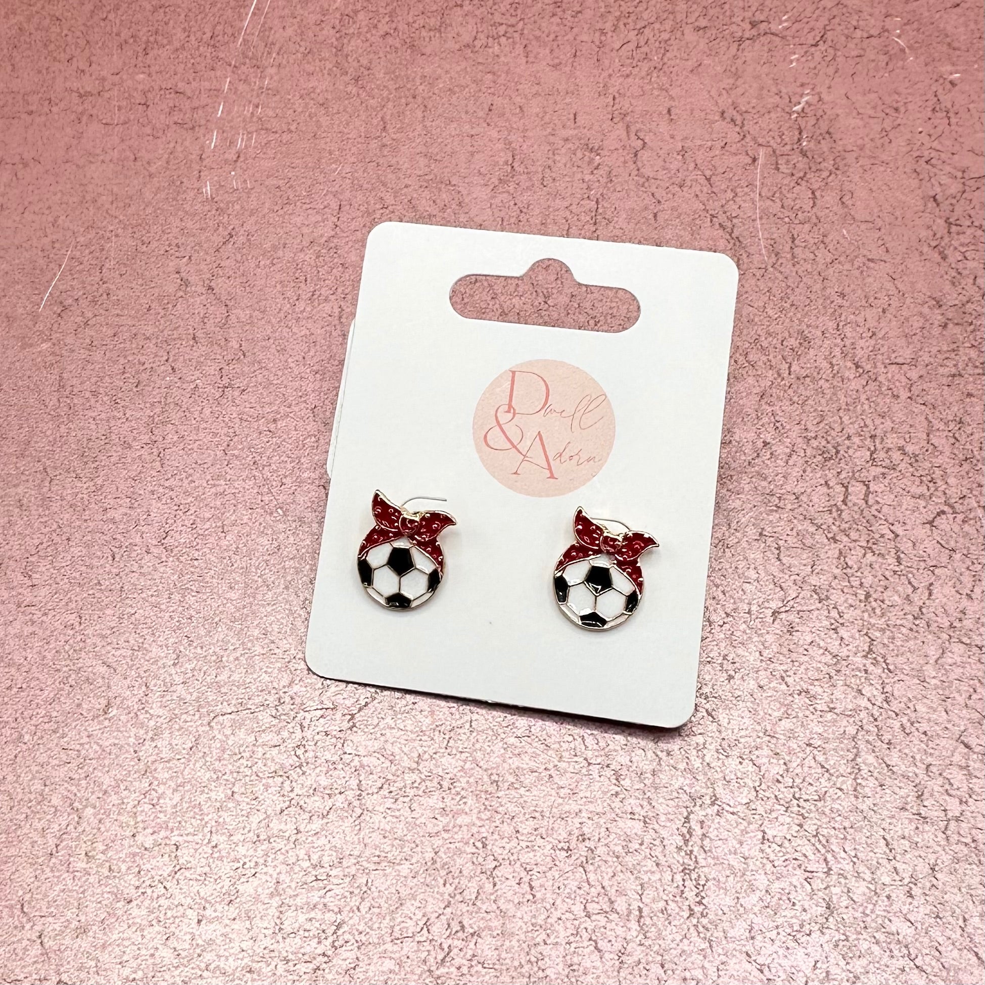 Rosie the Riverter Soccer Ball Earrings
