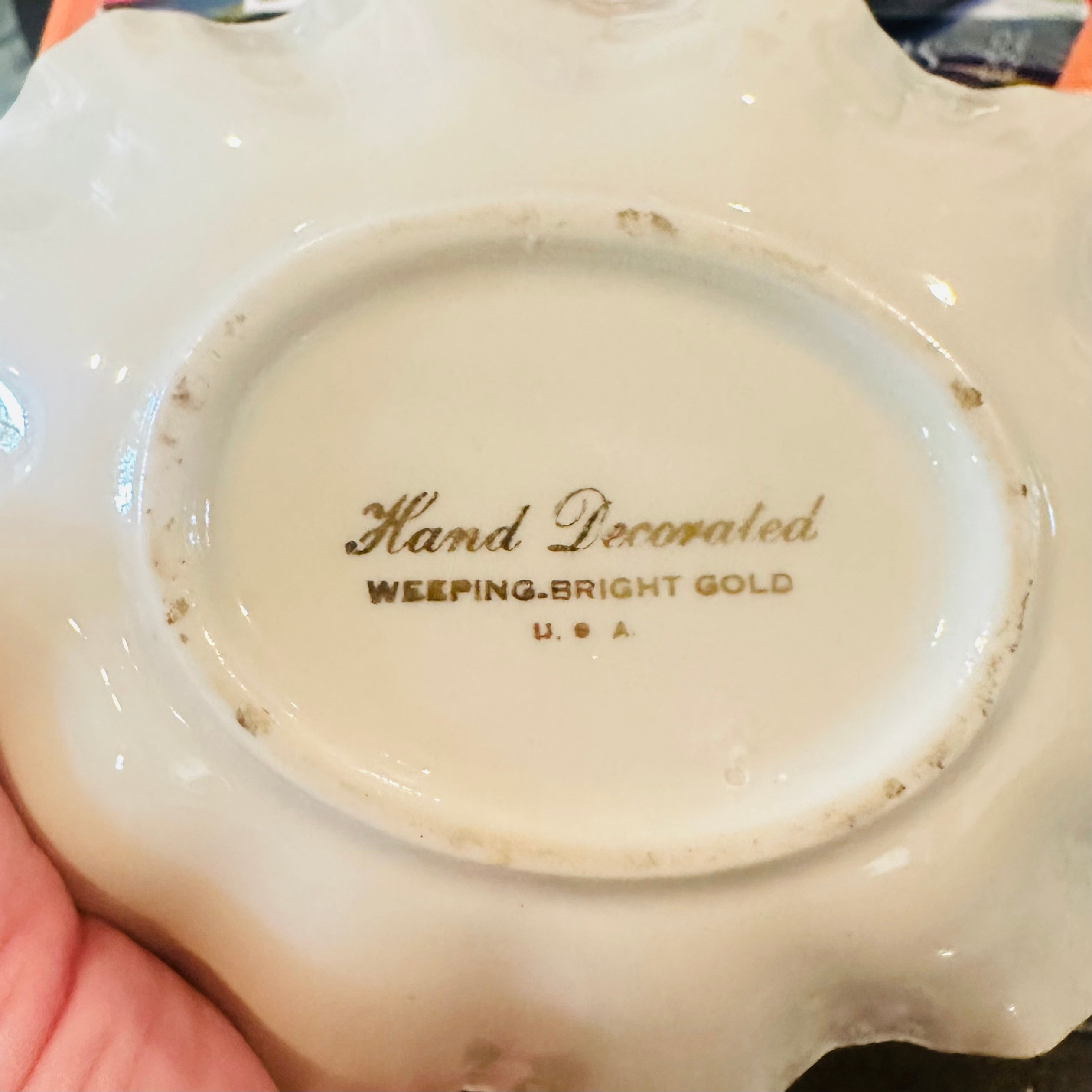 Weeping Bright Gold Ruffle Dish