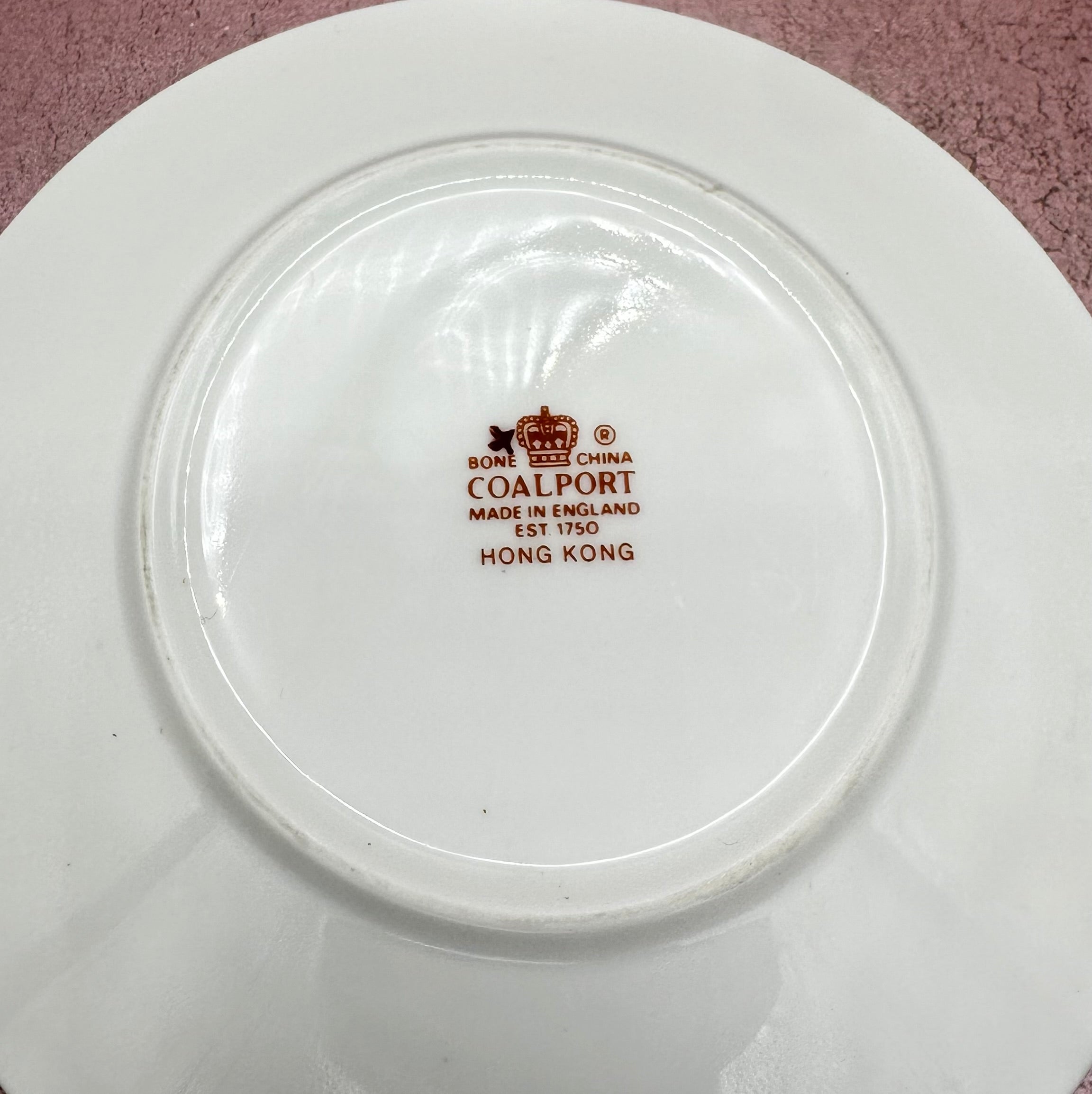 Coalport Blue & red Floral w/ Bird Saucers