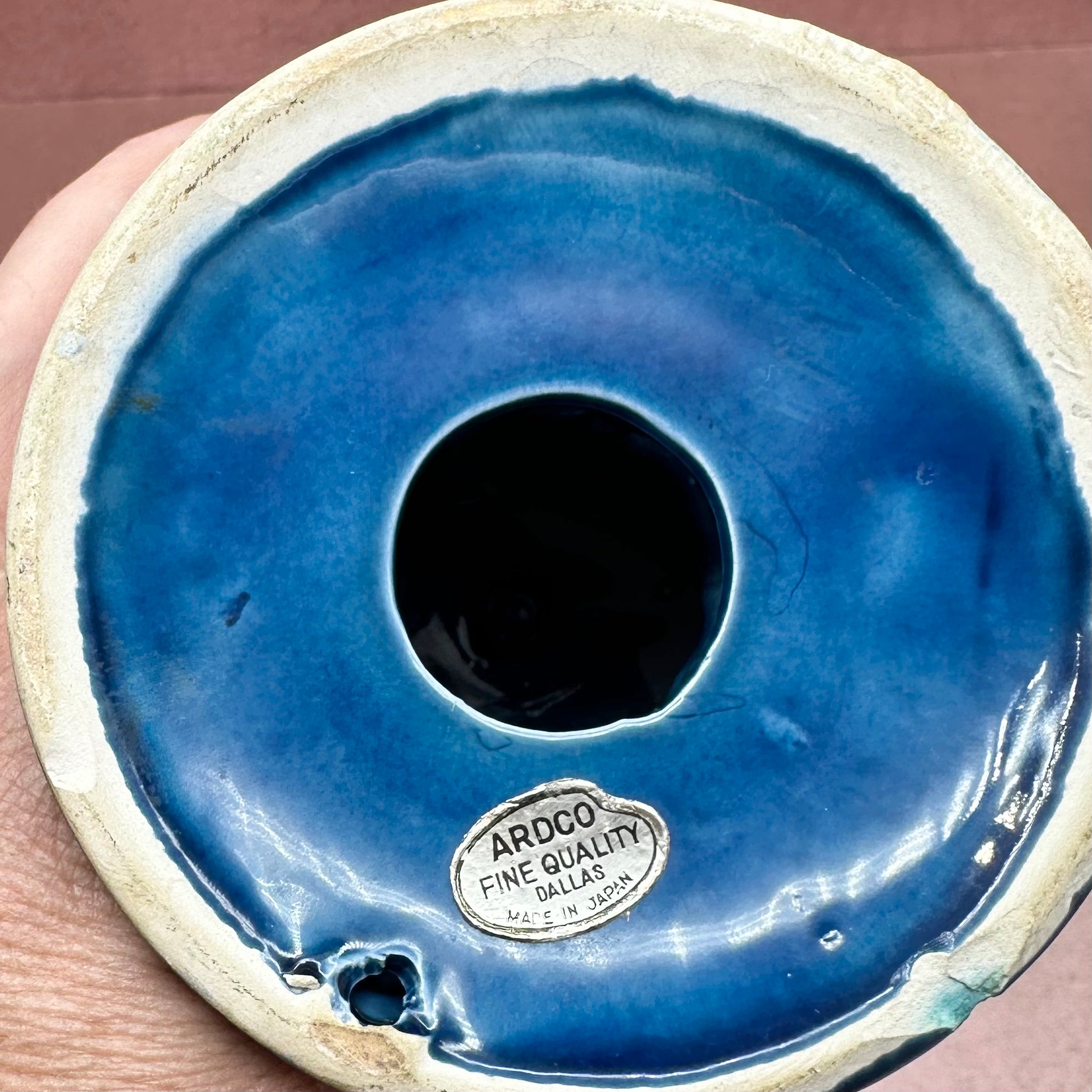 Ardco Blue Fruit Bowl Statue