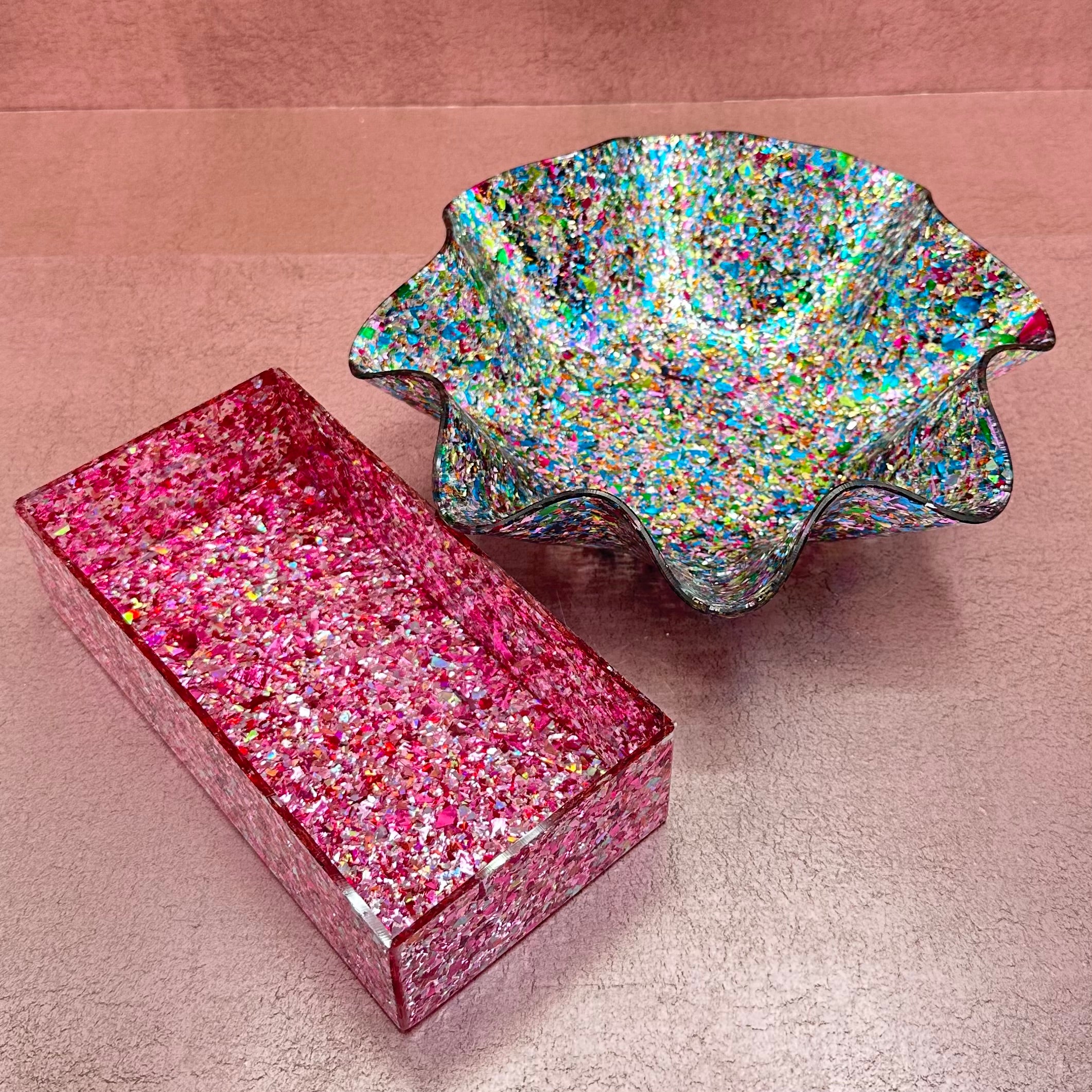 Pink Confetti Tray Small