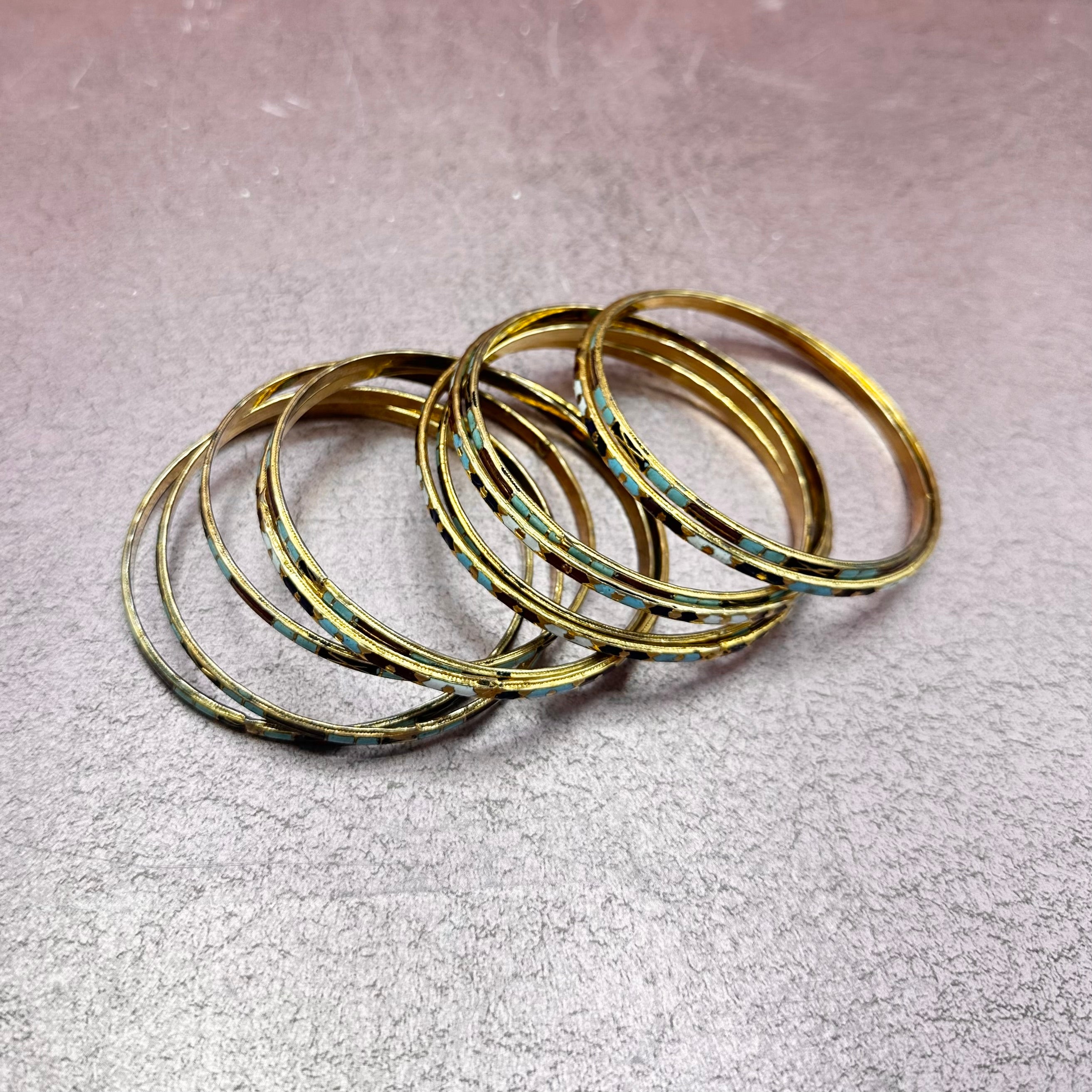 Cloisonne Skinny Bangle Stack