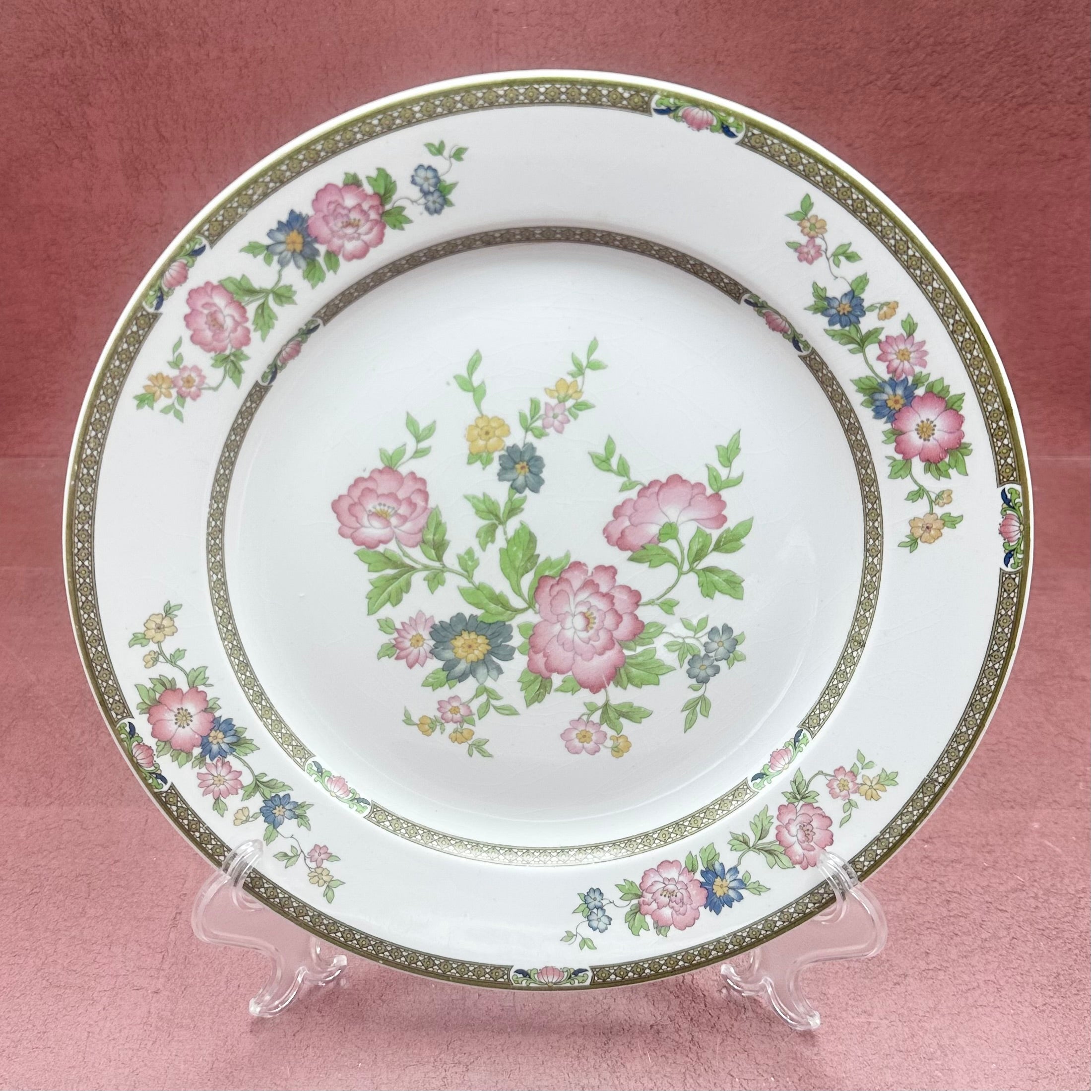 Steubenville Pink Floral Plate
