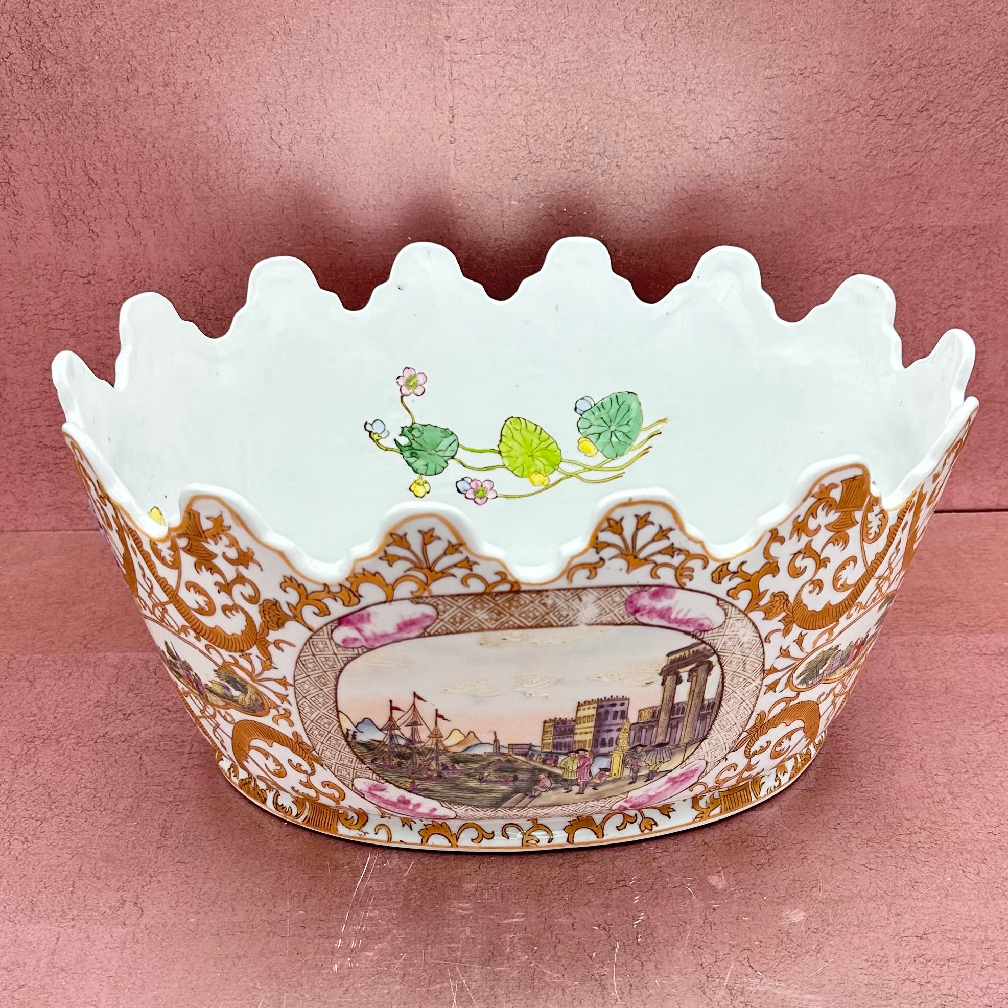 Large Vintage Purple Lion Planter