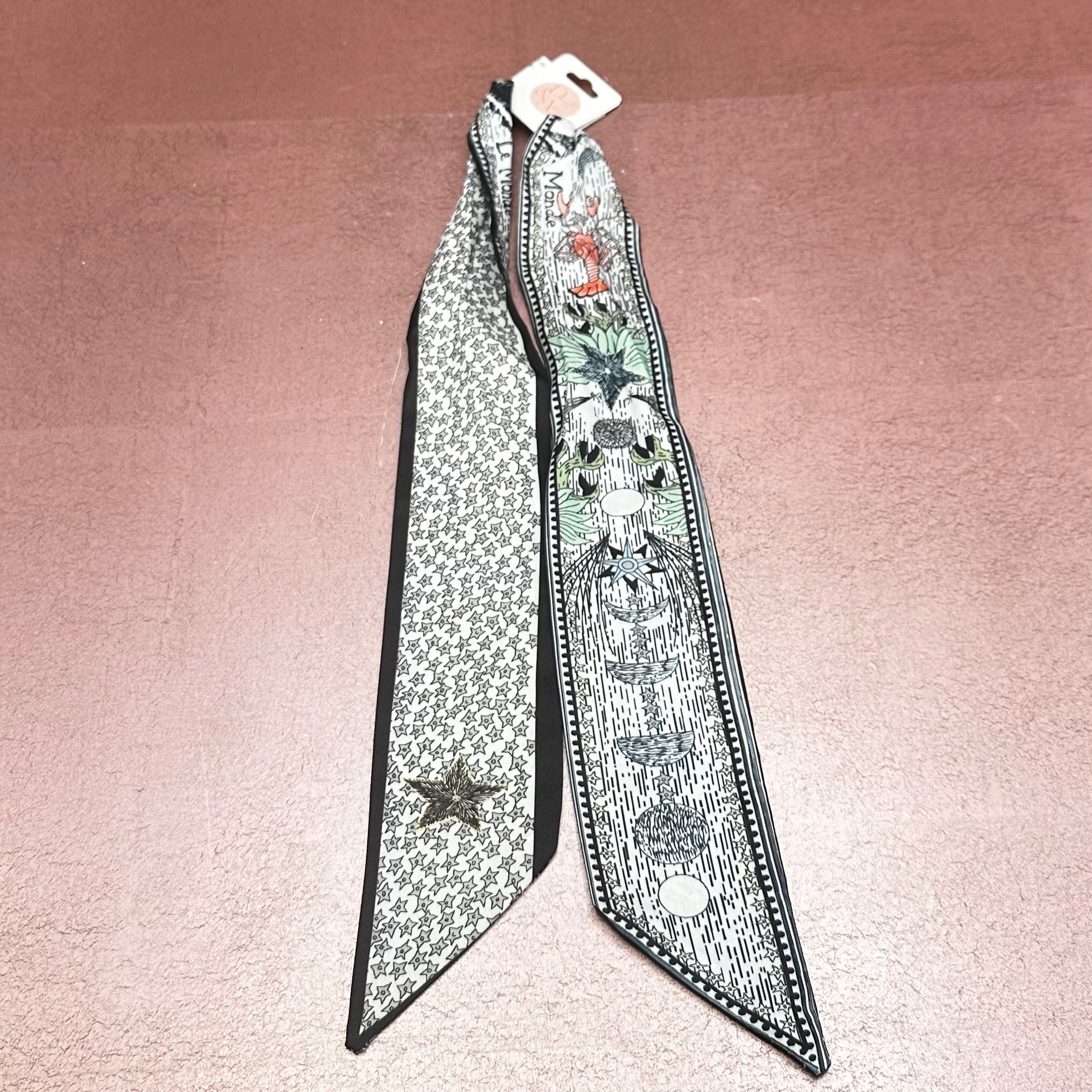 Le Monde Print Twilly Scarf