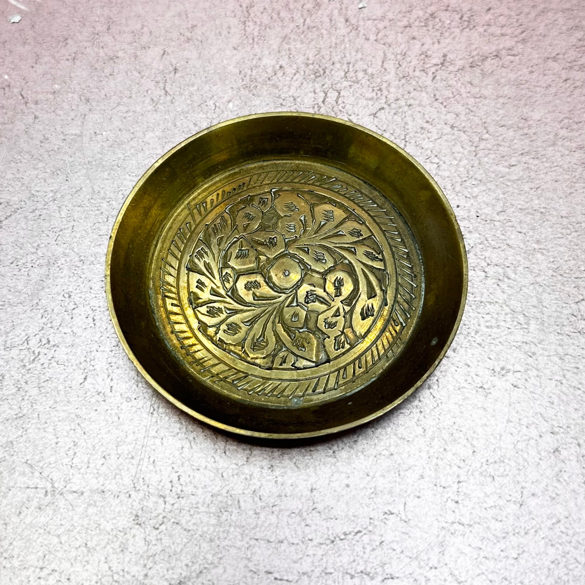 X-small Brass Etched Dish
