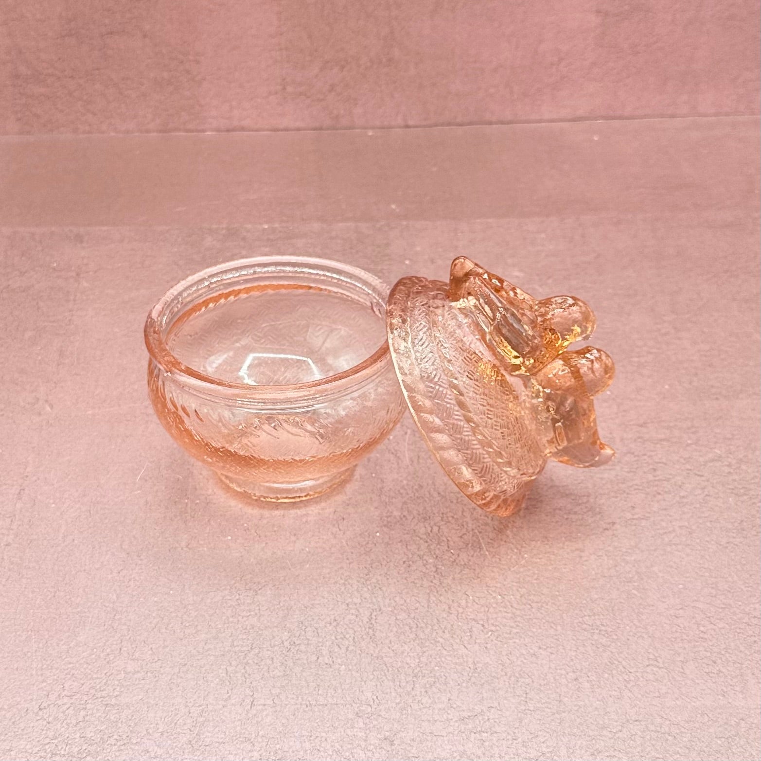 Pink Love Bird Lidded Bowl