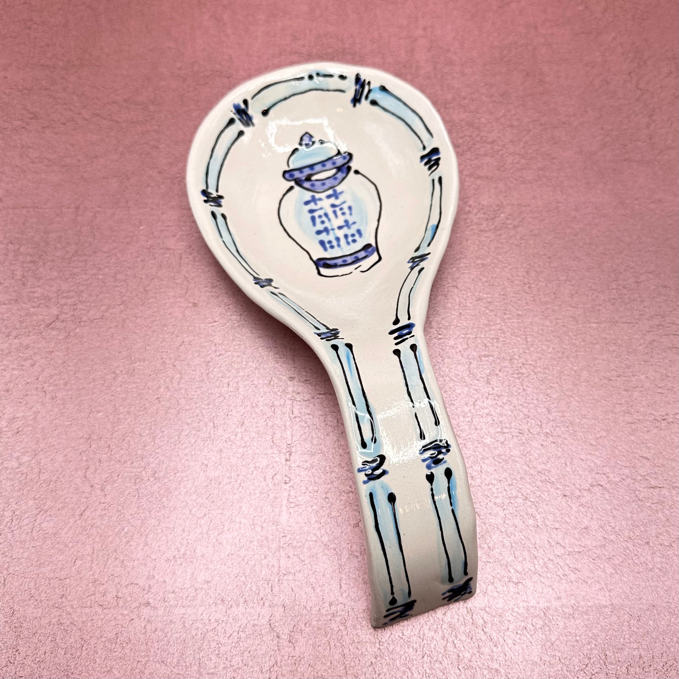 Ginger Jar Spoon Rest Blue