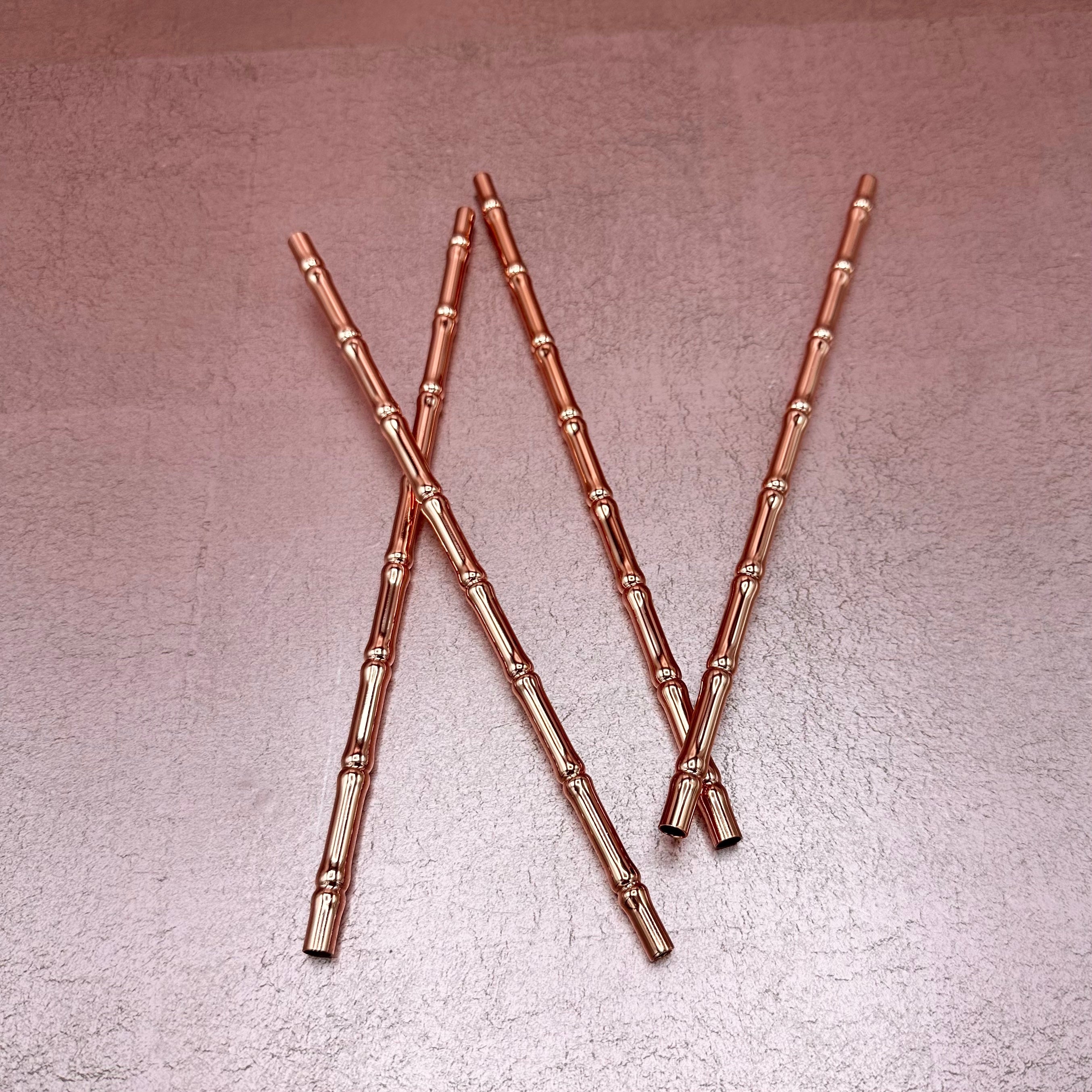 Pacific Copper Bamboo Straws Set of Four