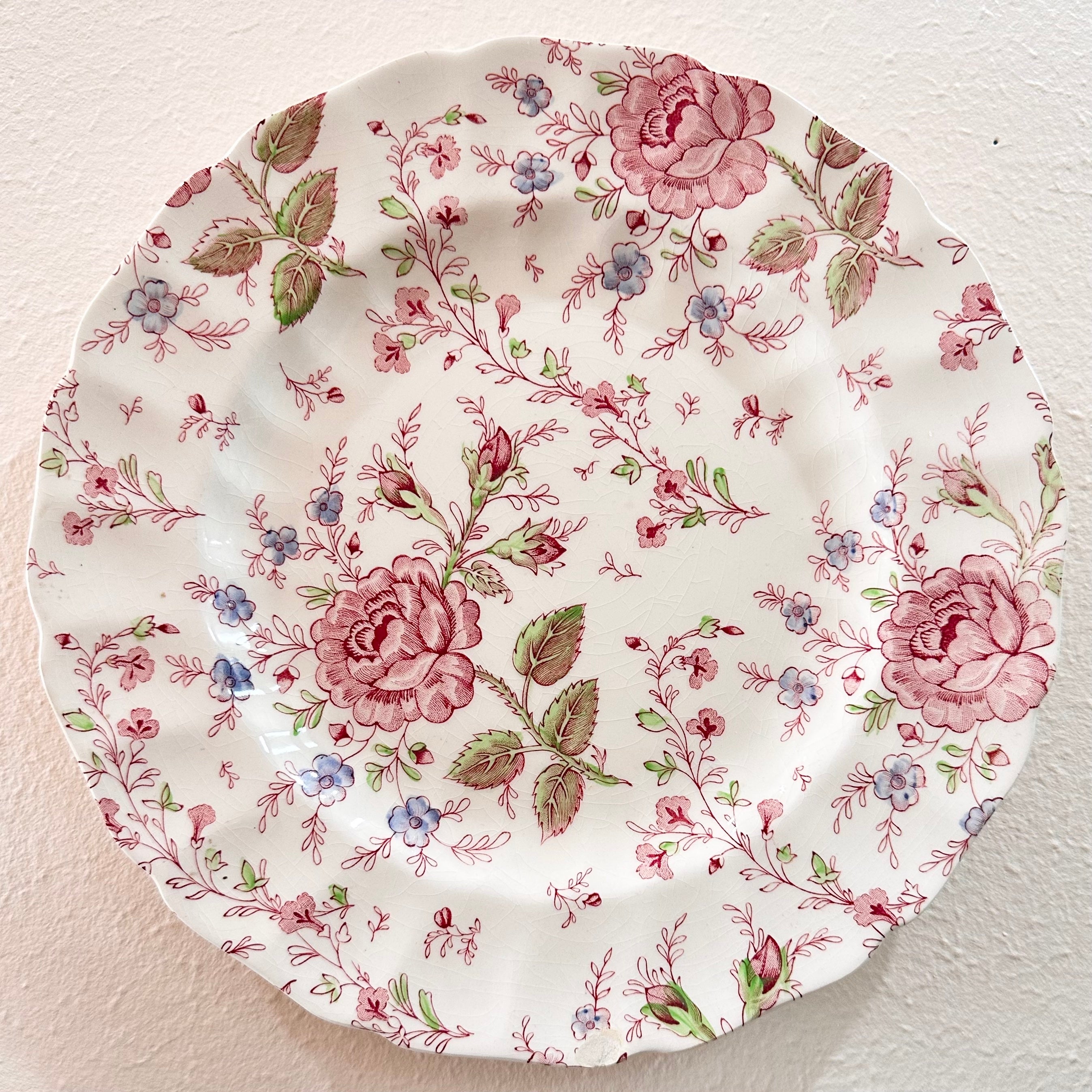Rose Chintz Hanging Plate
