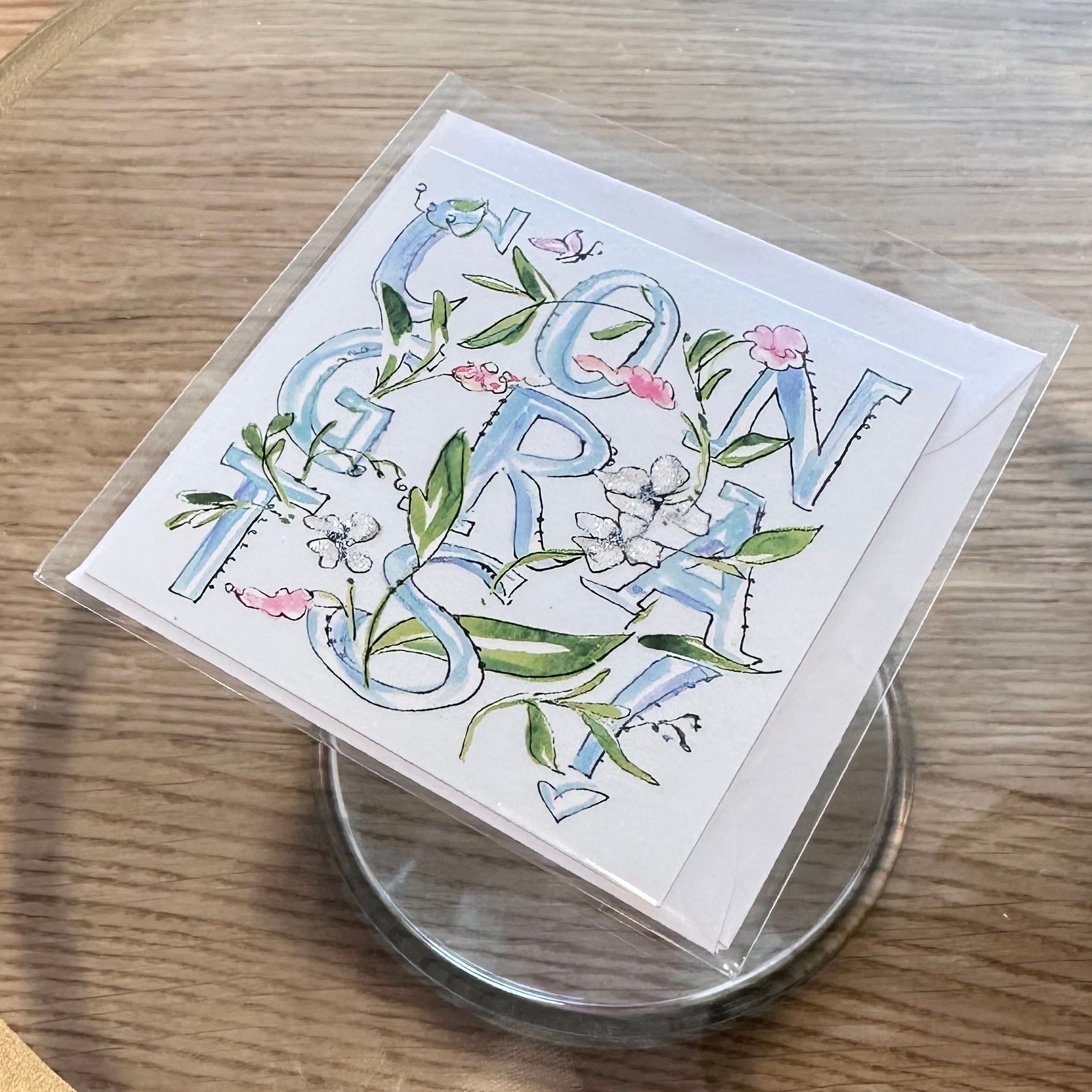 Congrats Enchanted Flowers Enclosure Card