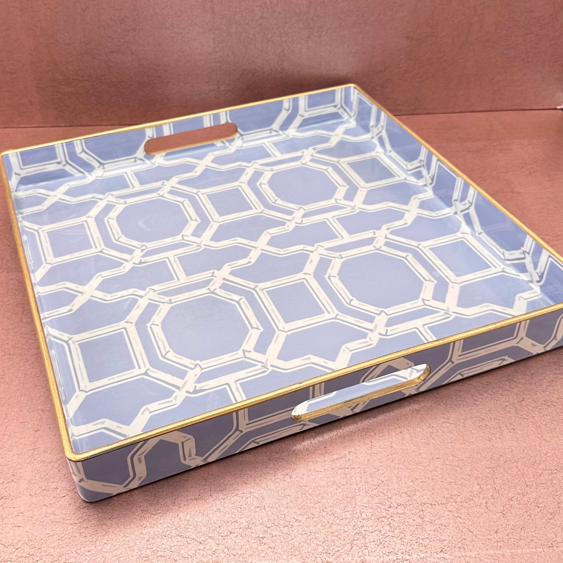 Bamboo Trellis Square Tray