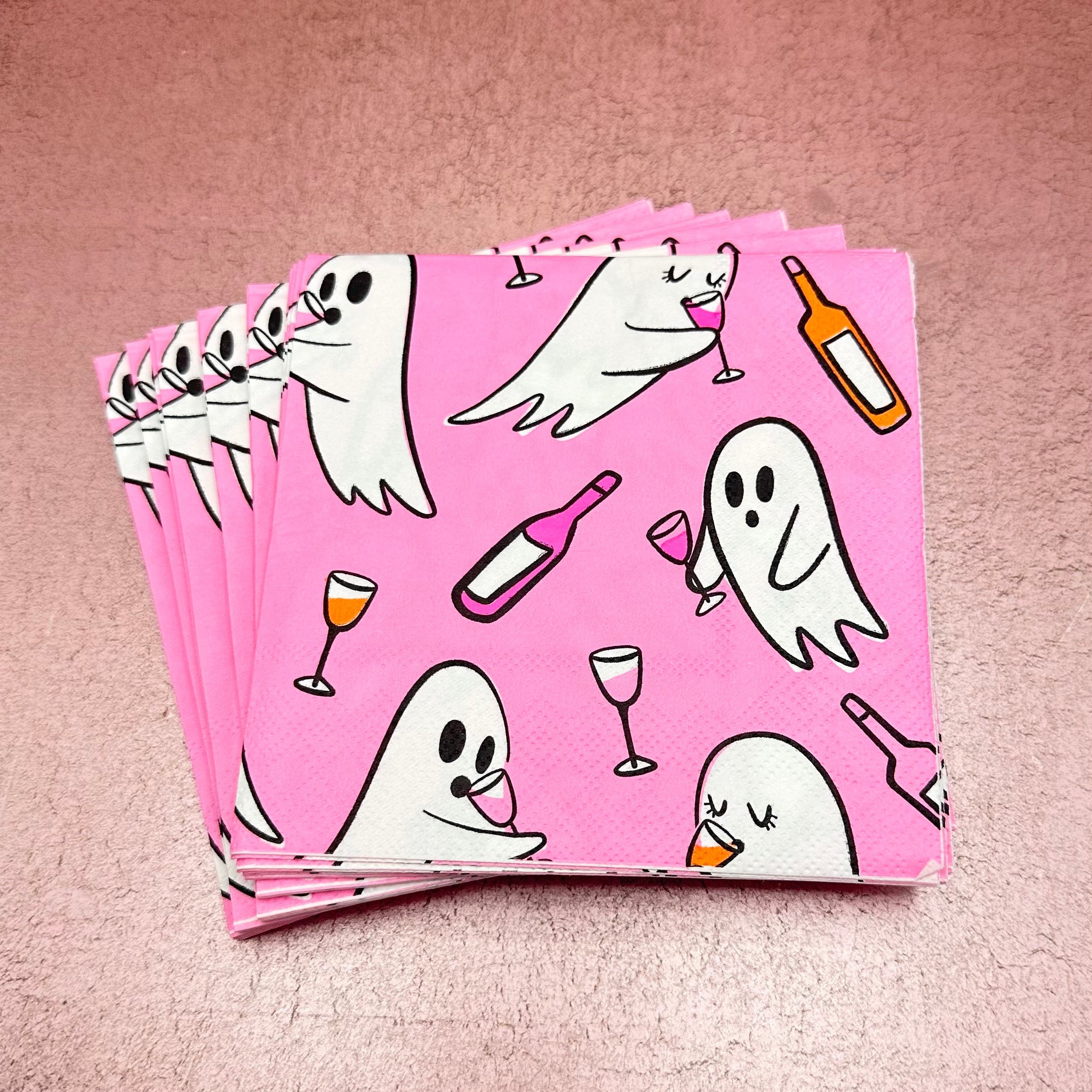 Ghost Drinking Napkins 5"